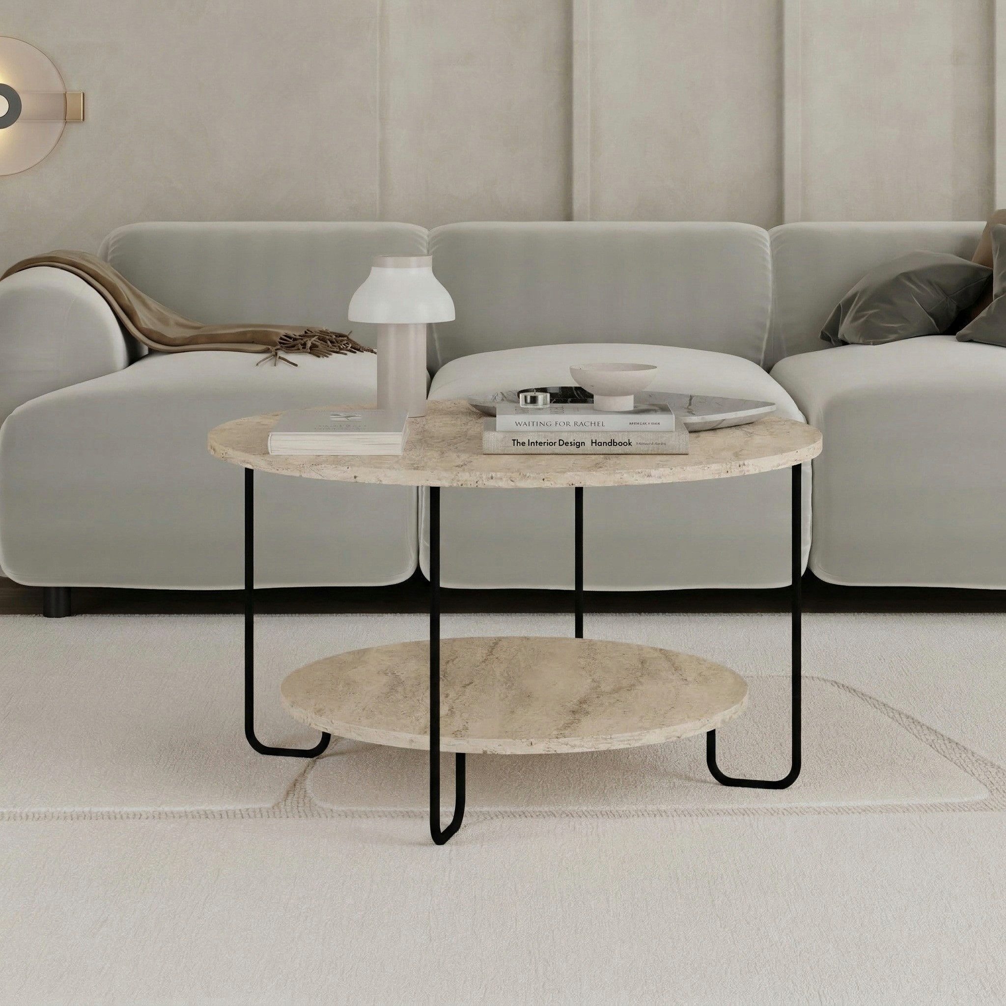 Decortie Couchtisch Corro, Moderner Couchtisch, Mehrzweck, 80 x 80 x 45 cm