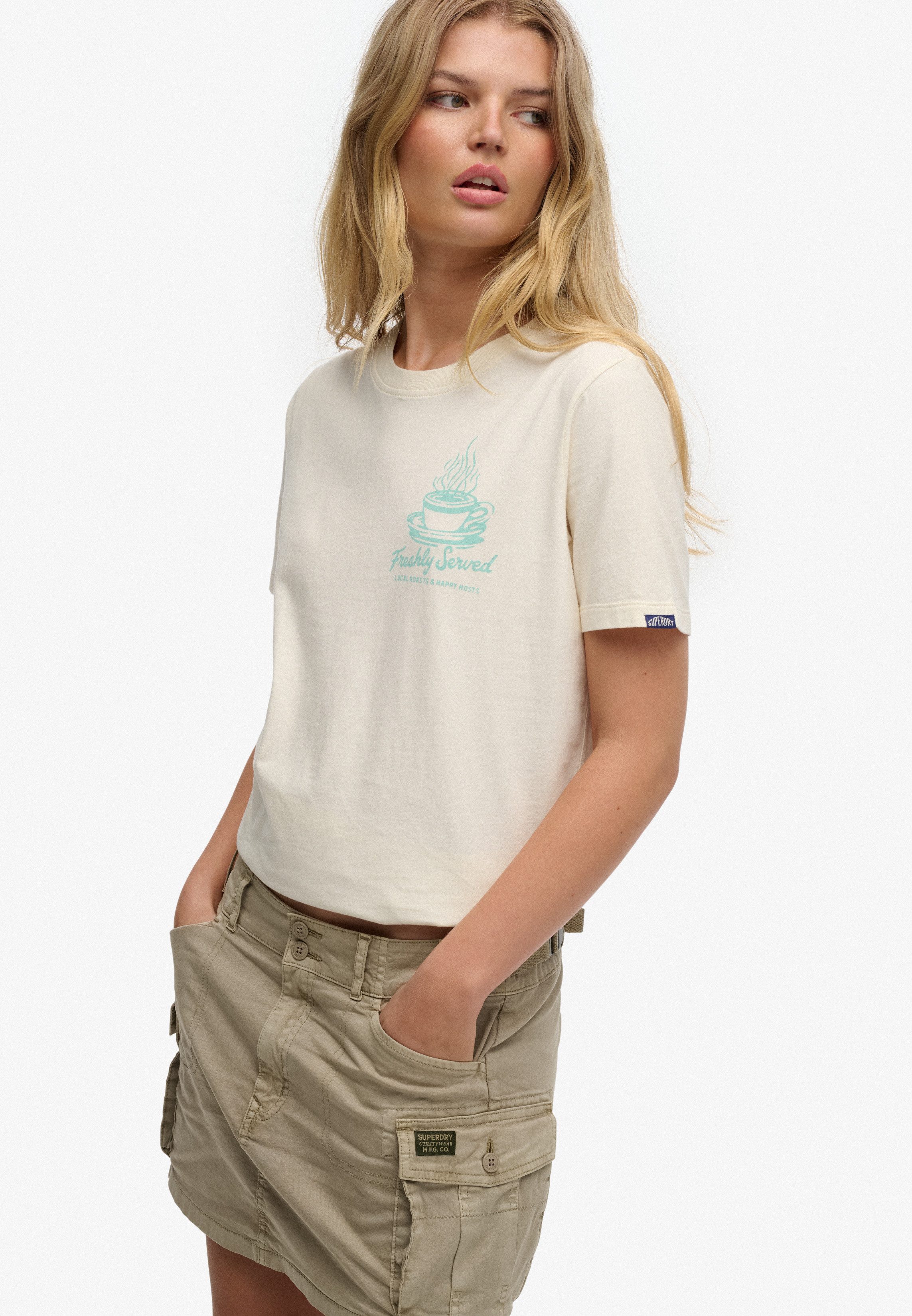 Superdry Print-Shirt ROADSIDE TRADE RELAXED TEE aus Baumwolle in Single Jersey, Relaxed Fit, Kurzarm – Bild 2 von 5