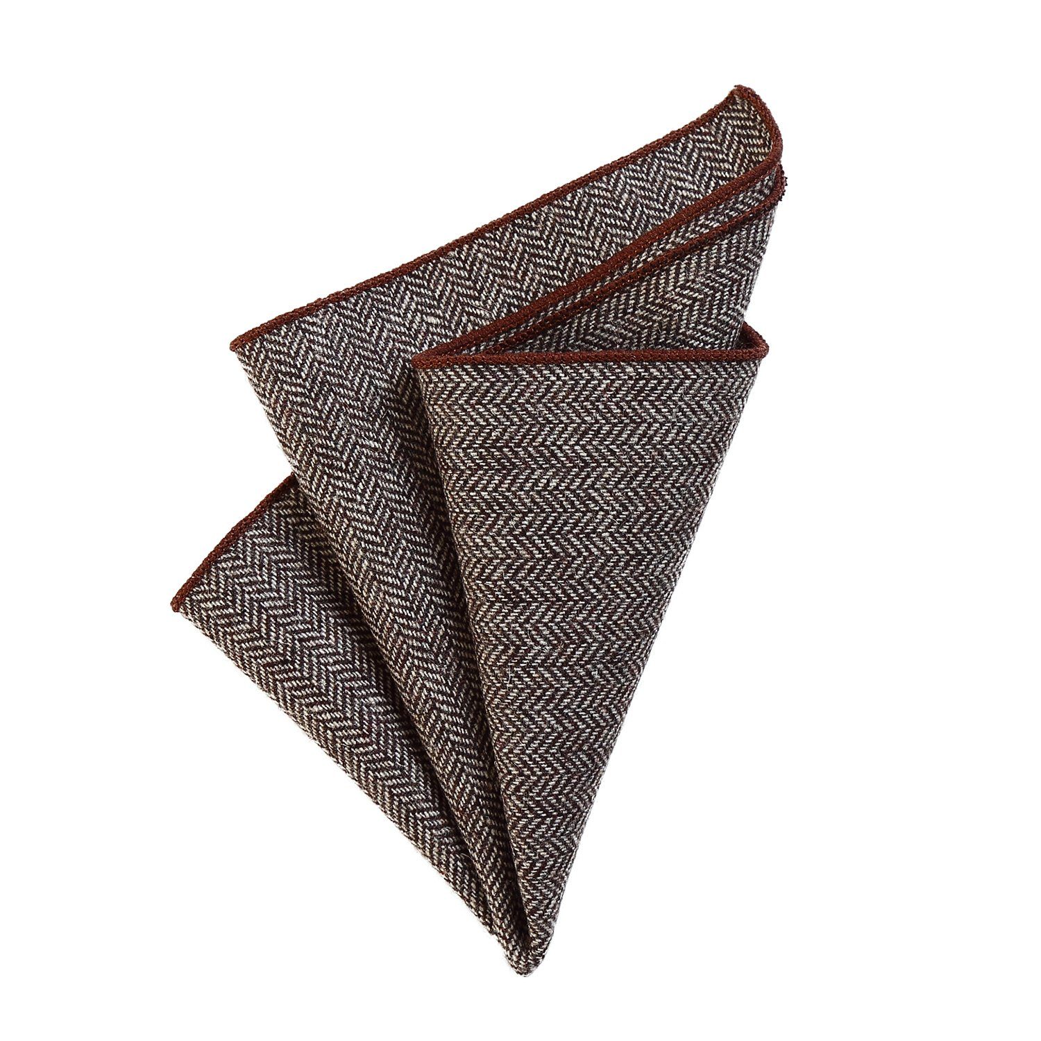 DonDon Einstecktuch DonDon Herren Einstecktuch Taschentuch 23 x 23 cm Baumwolle Tweed, (Packung, 1-St), zum Falten, kariert, Tweed-Look