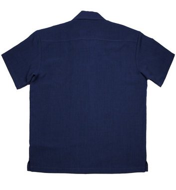 Steady Clothing Kurzarmhemd Classy Piston Blau Retro Vintage Bowling Shirt Rockabilly