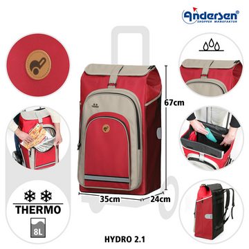 Andersen Einkaufstrolley Shopper Tasche Hydro 2.1 in Grau, Rot, Schwarz oder Blau