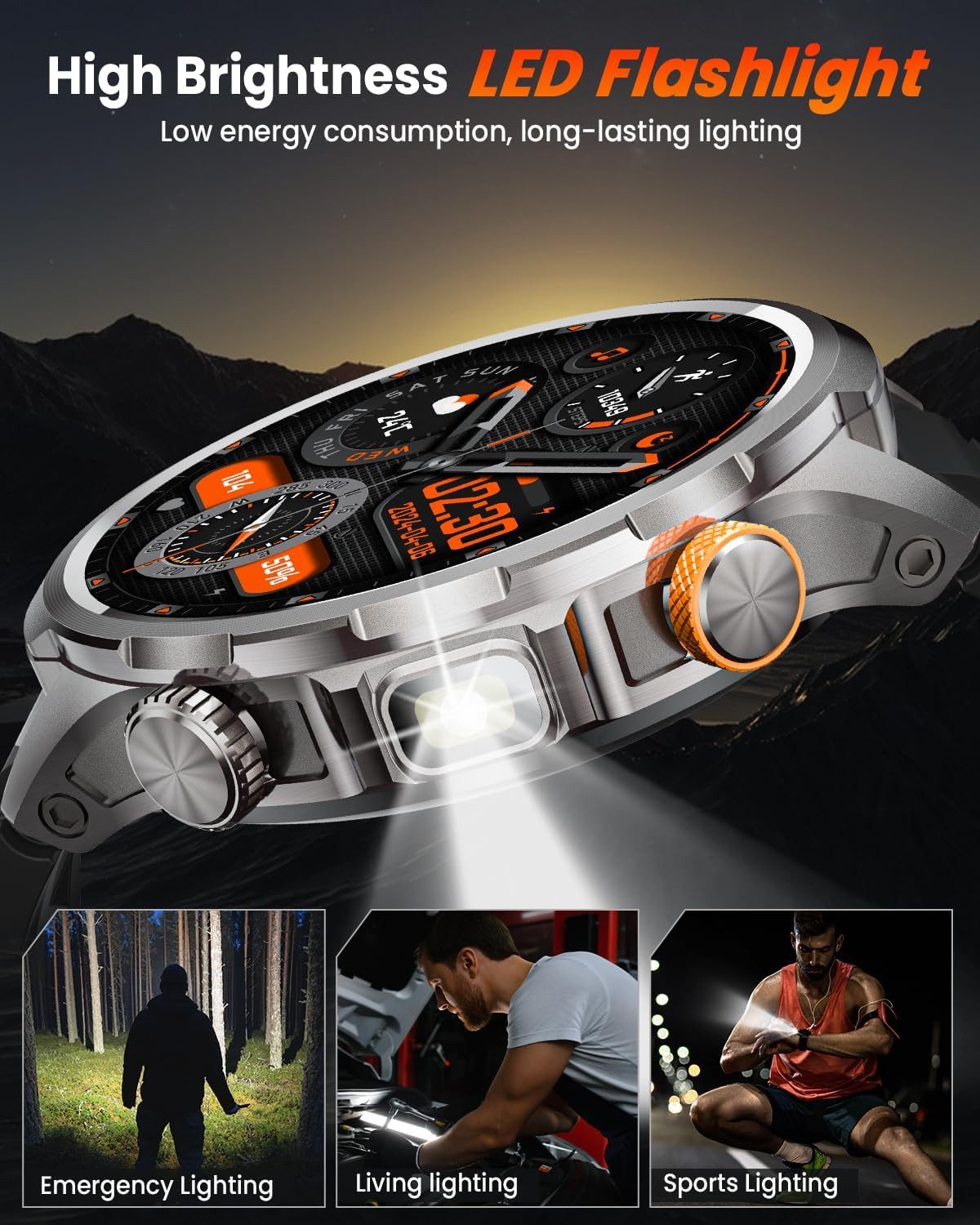 NAIXUES AK90 Smartwatch (4,8 cm, android ios)