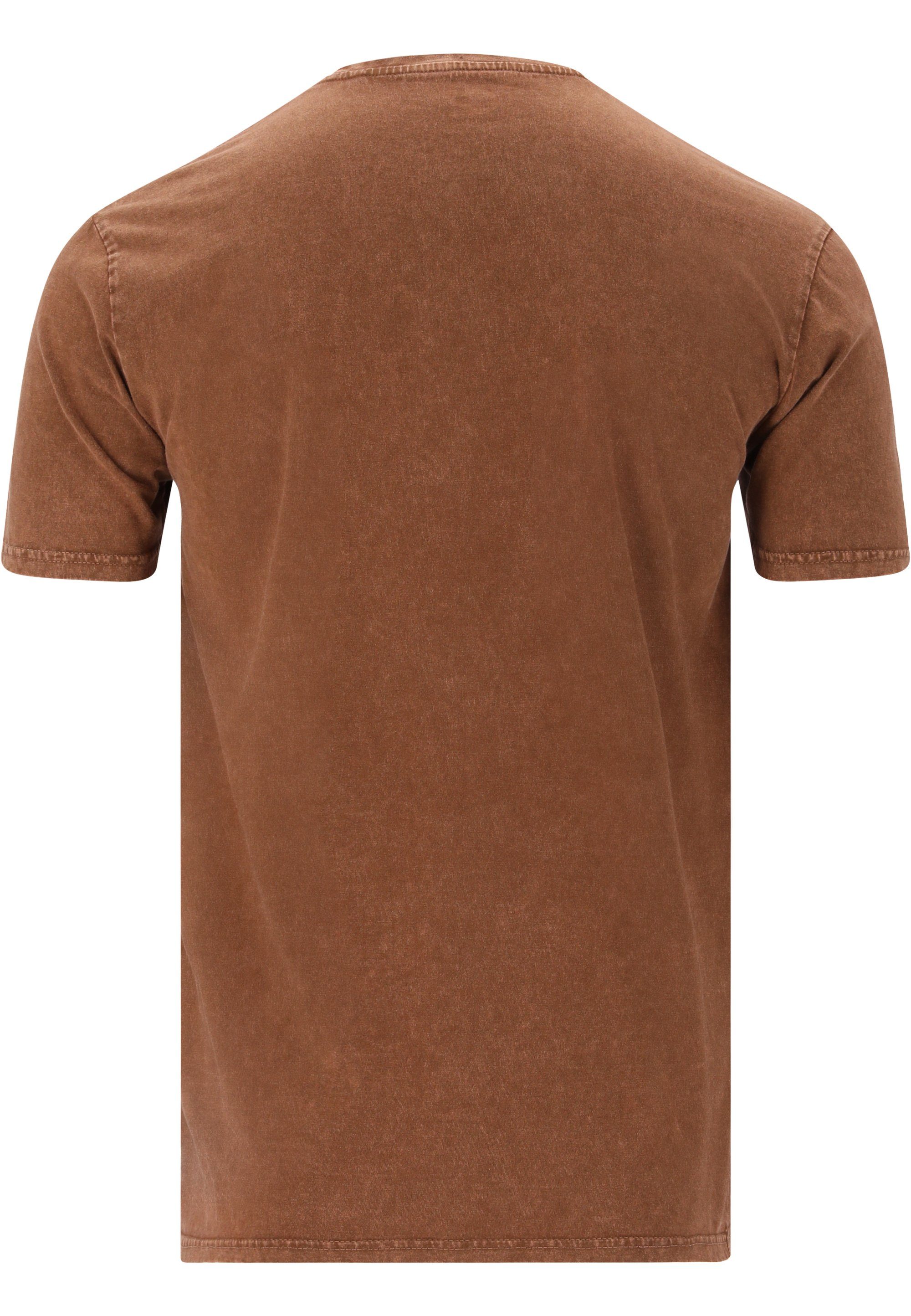 braun T-Shirt Russel mit CRUZ atmungsaktiver Funktion