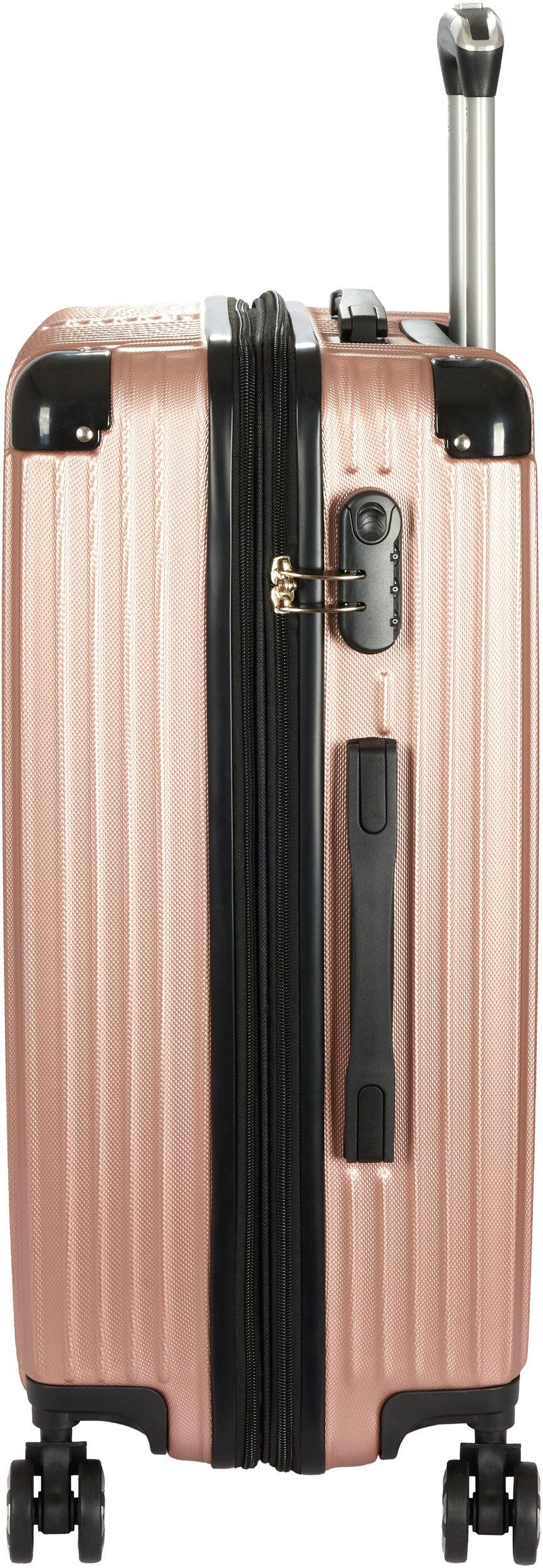 BRUBAKER Koffer London - Hartschalen Rollkoffer mit Zahlenschloss, 4 Rollen, ABS Reisekoffer 43 x 66,5 x 26 cm - Hartschalenkoffer Trolley, Größe L