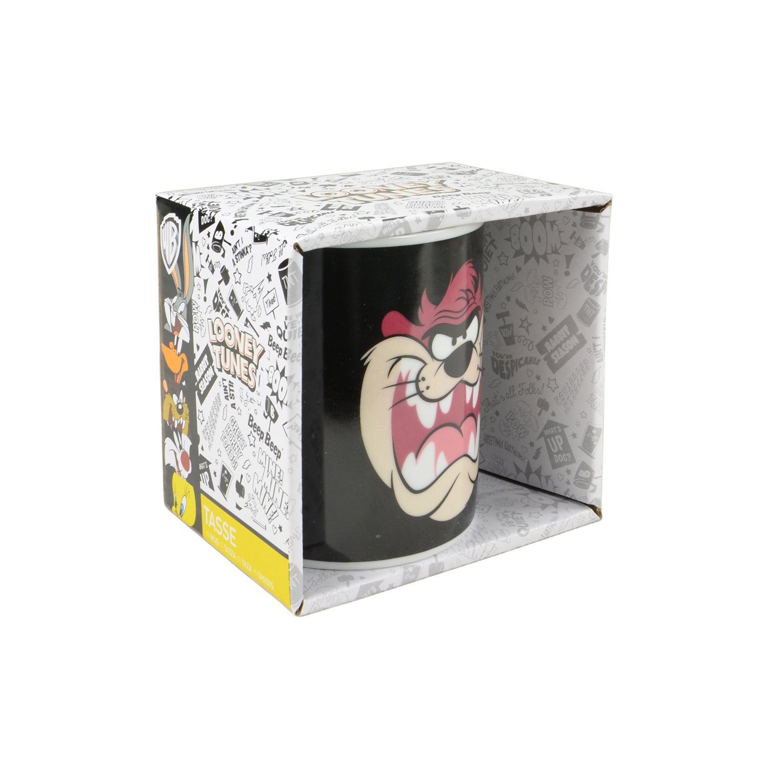 United Schwarz ml, TAZ Tasse Porzellan Tasse - Porzellan aus 320 Looney Tunes Labels®