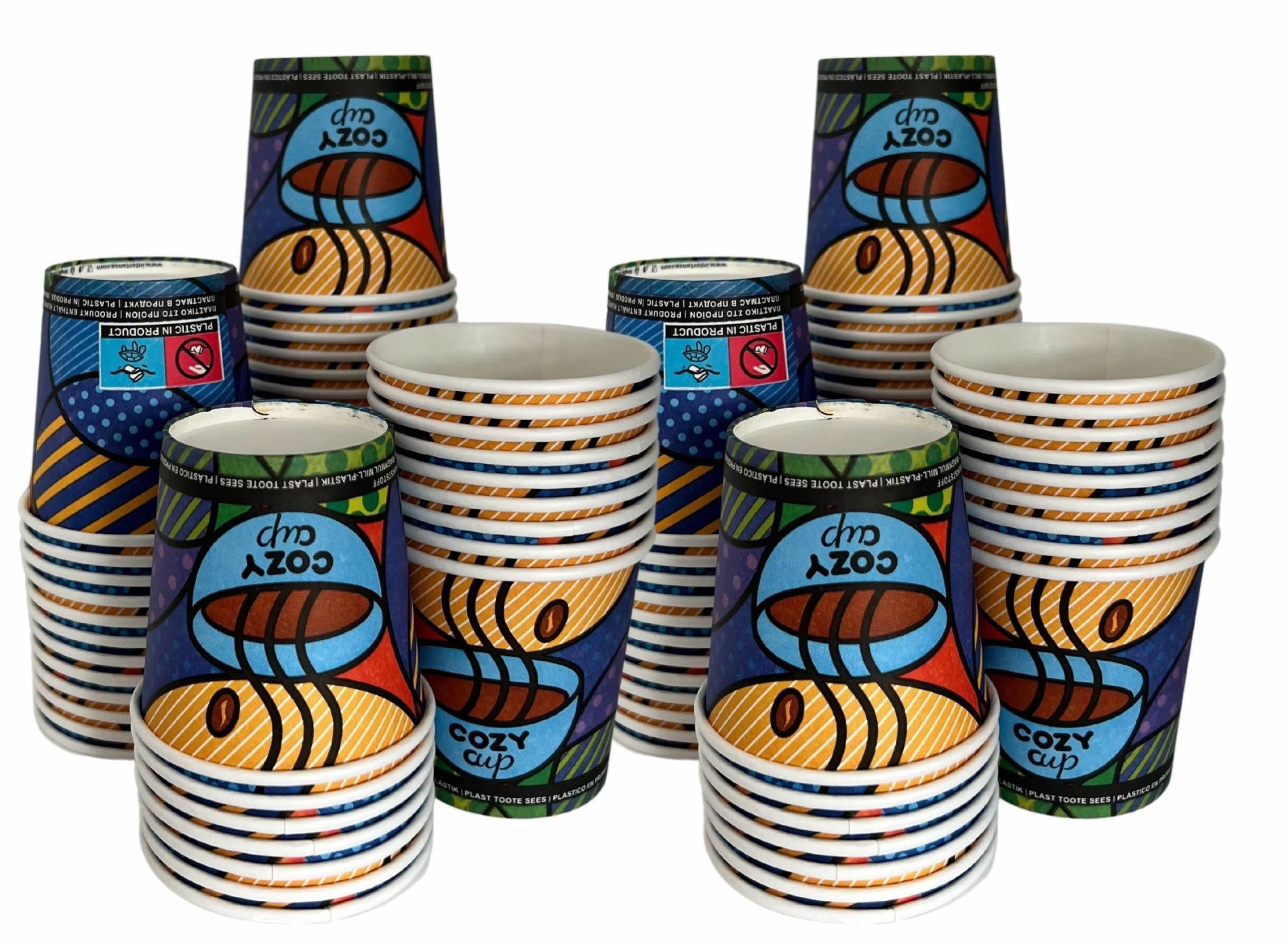 Intertan -1922- Coffee-to-go-Becher 100 Kaffeebecher To Go Pappe COZY CUPS 120ml, 100-tlg.