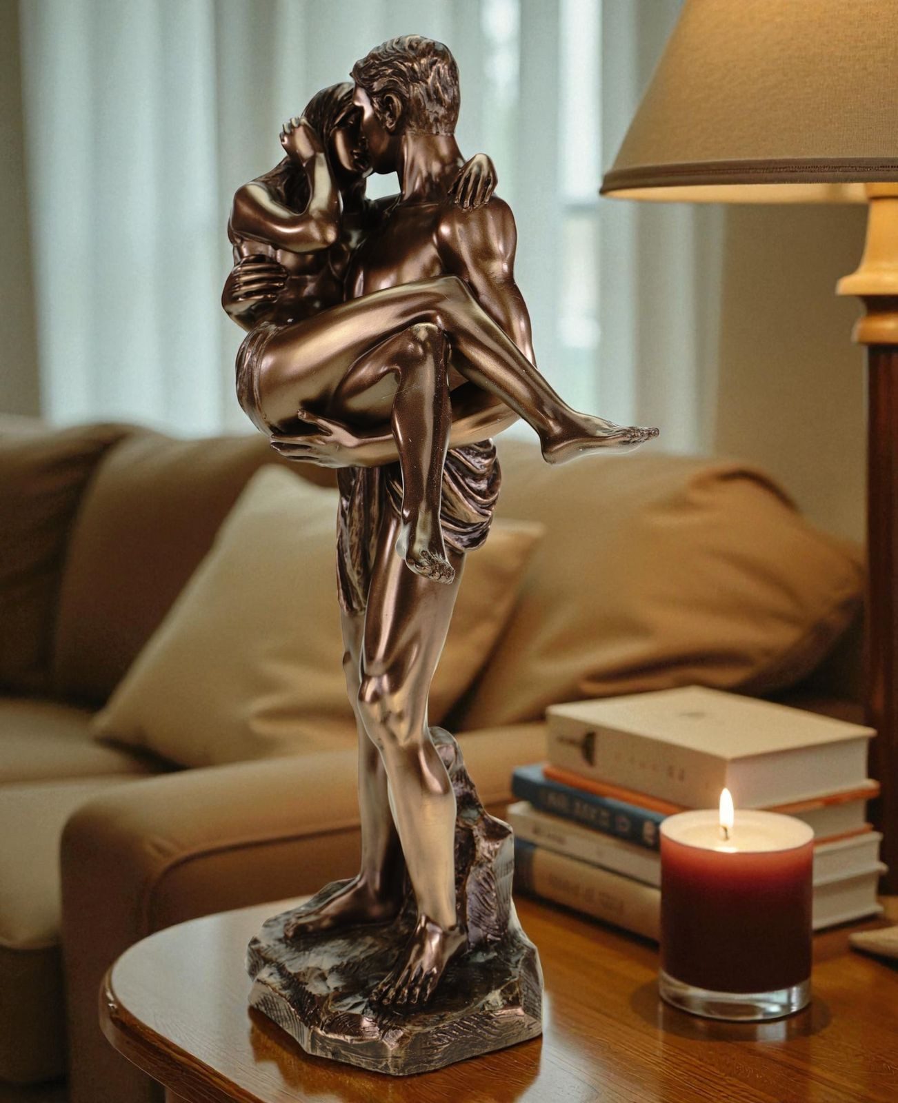Vogler Dekofigur Veronese Akt Figur Die Liebenden Liebesretter 29cm bronz. Skulptur