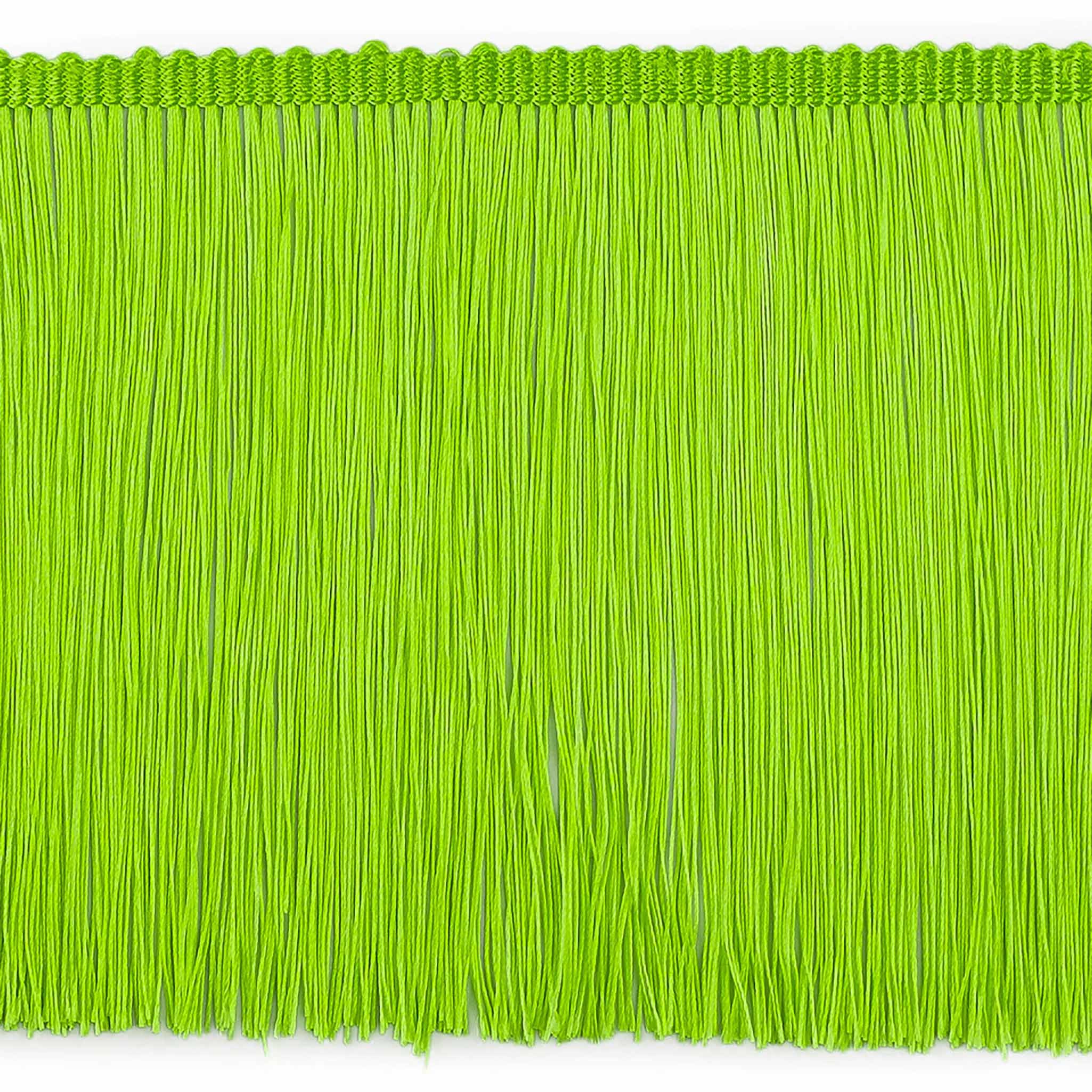 maDDma Webband Fransenborte extrabreit ab 1m Meterware 155mm Quastenborte Zierborte, limette