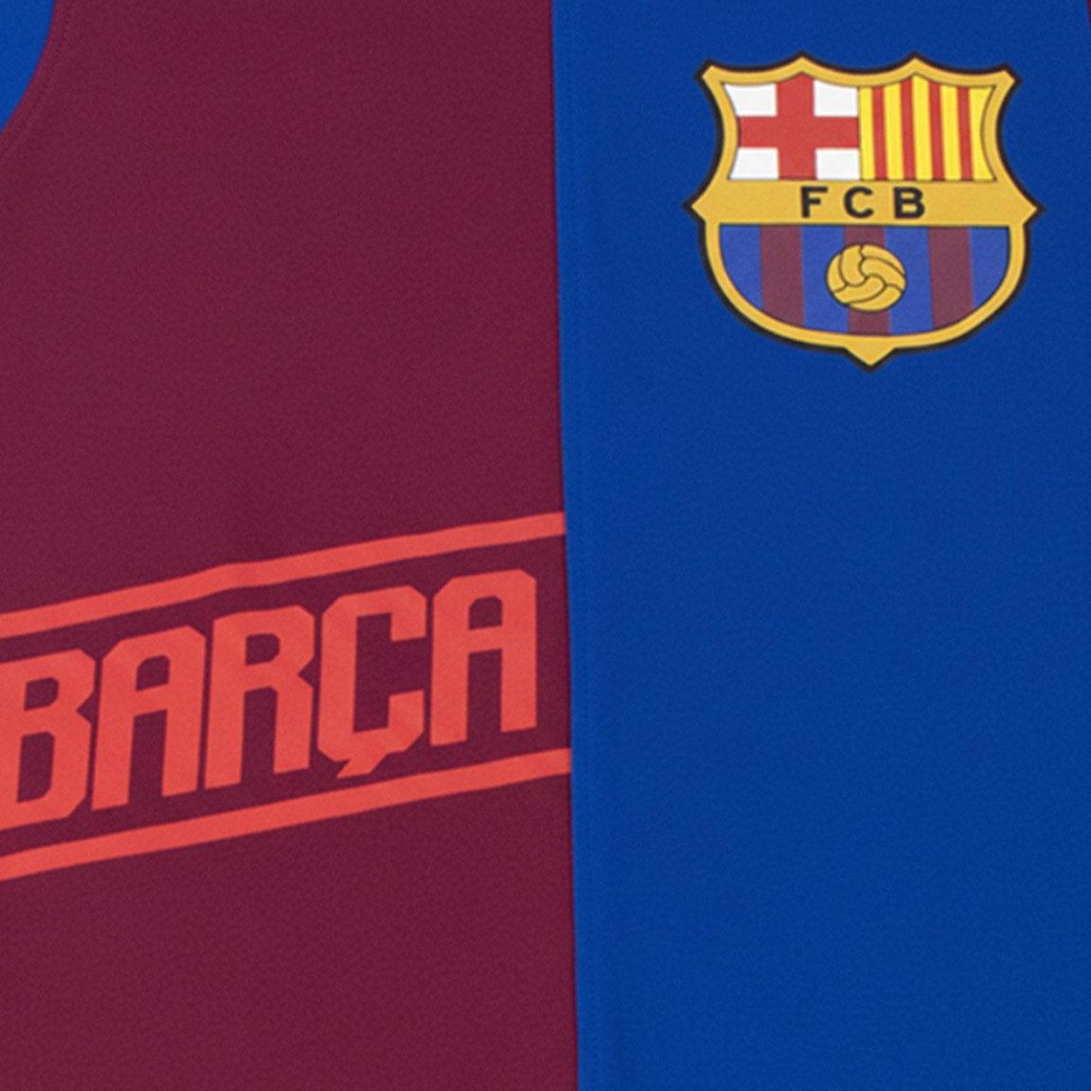 FC Barcelona Pyjama - Kinder Nachtwäsche Kurzarm Sommer Schlafset Baumwolle (2 tlg)
