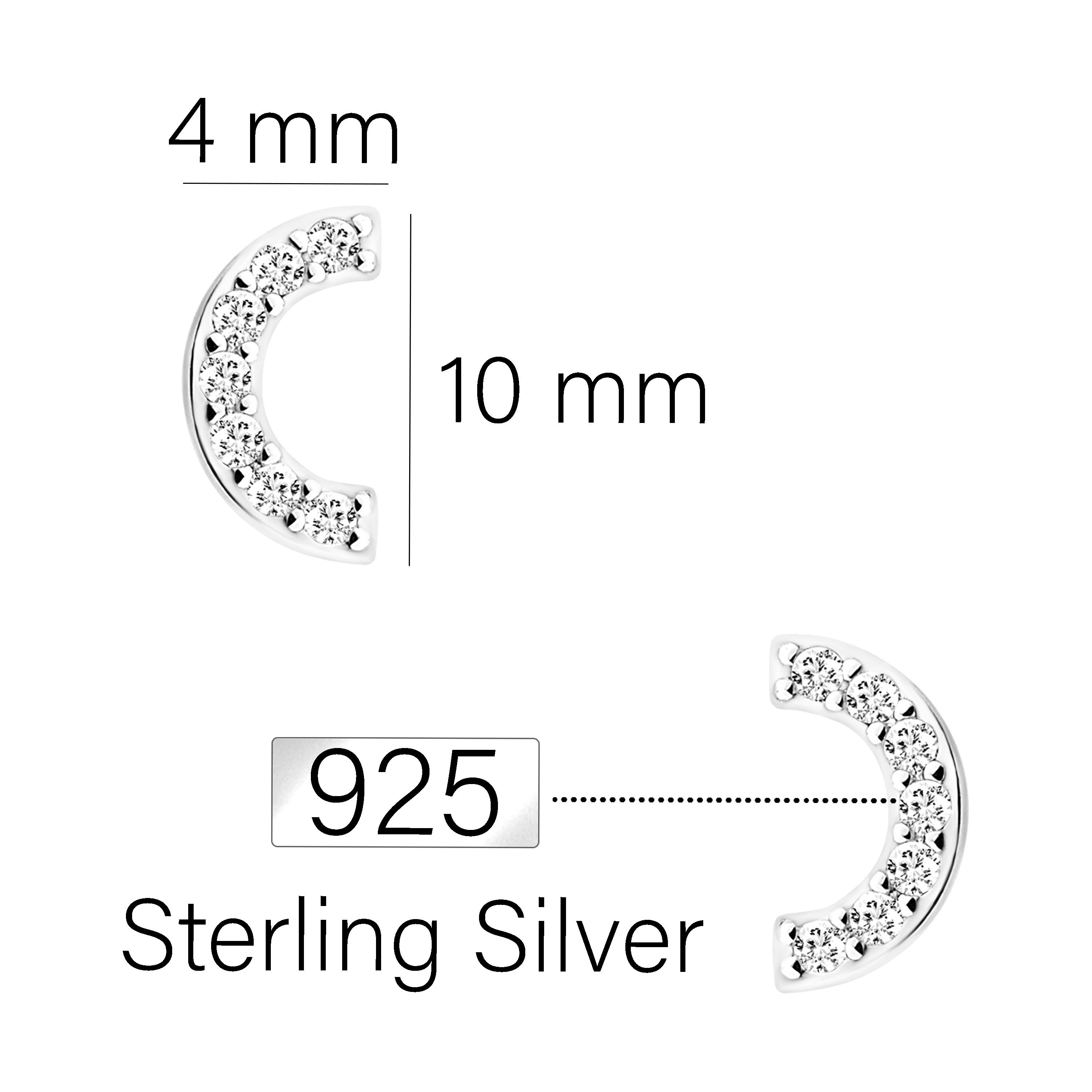 925 Ohrstecker, Damen Paar Schmuck Silber Milani Sofia