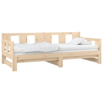 furnicato Bett Tagesbett Ausziehbar Massivholz Kiefer 2x(80x200) cm