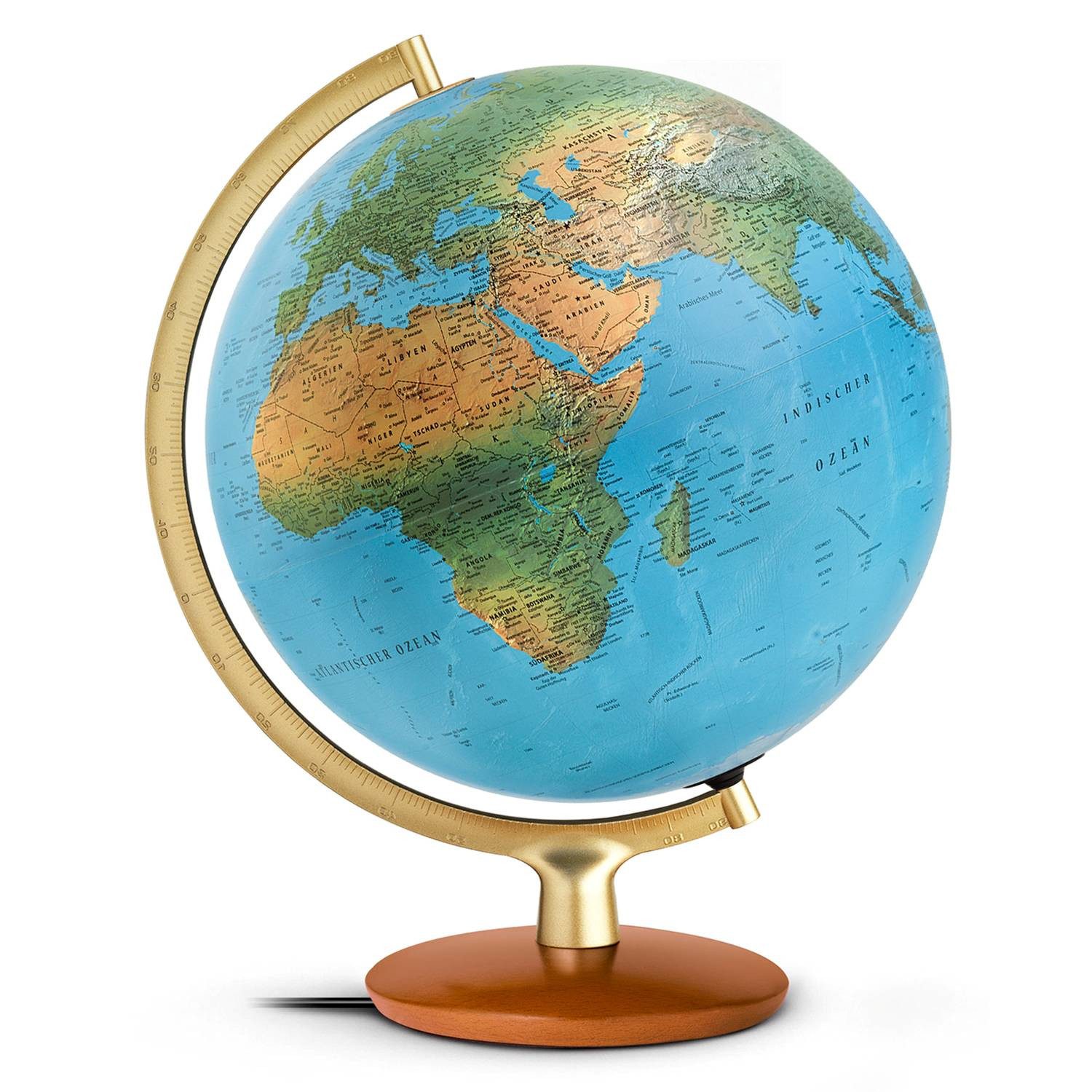Räthgloben Globus Reliefglobus beleuchtet 30 cm Leuchtglobus