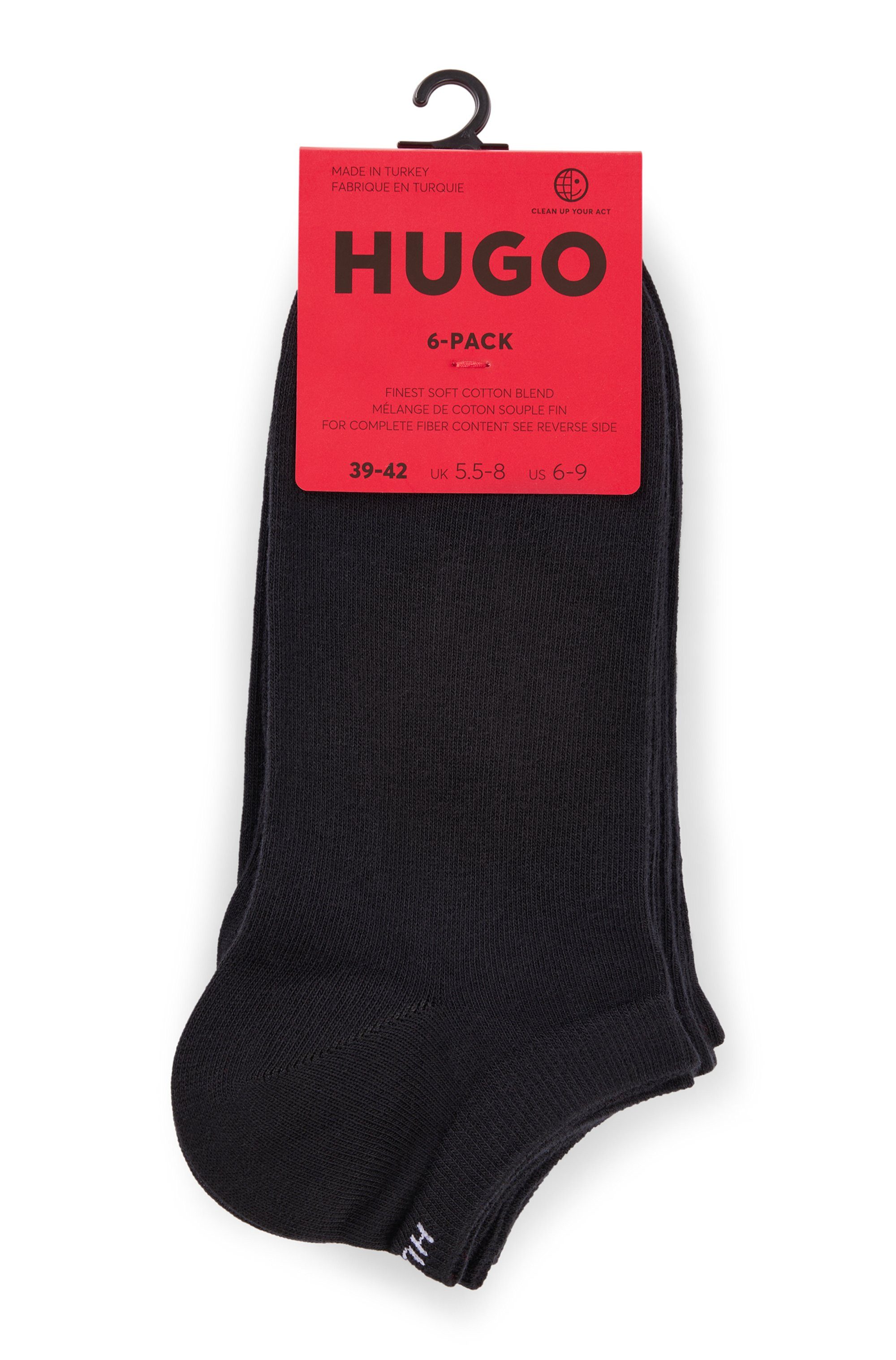 HUGO Freizeitsocken 6P AS UNI CC 1026 (Packung, 6-Paar, 6er-Pack) mit HUGO-Logoschriftzügen
