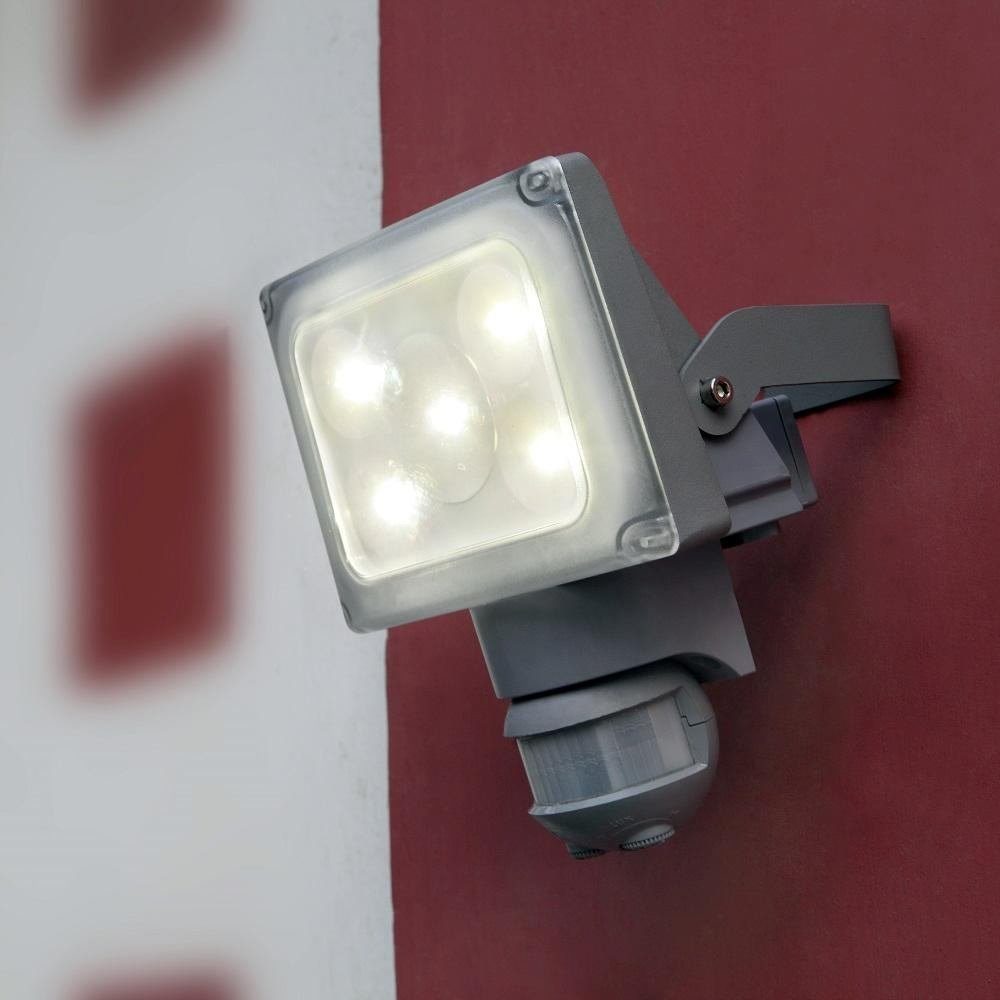 ECO-LIGHT LED Außenwandstrahler 6170-S-PIR-SI Außen-Wandleuchte NEGARA Fluter LED