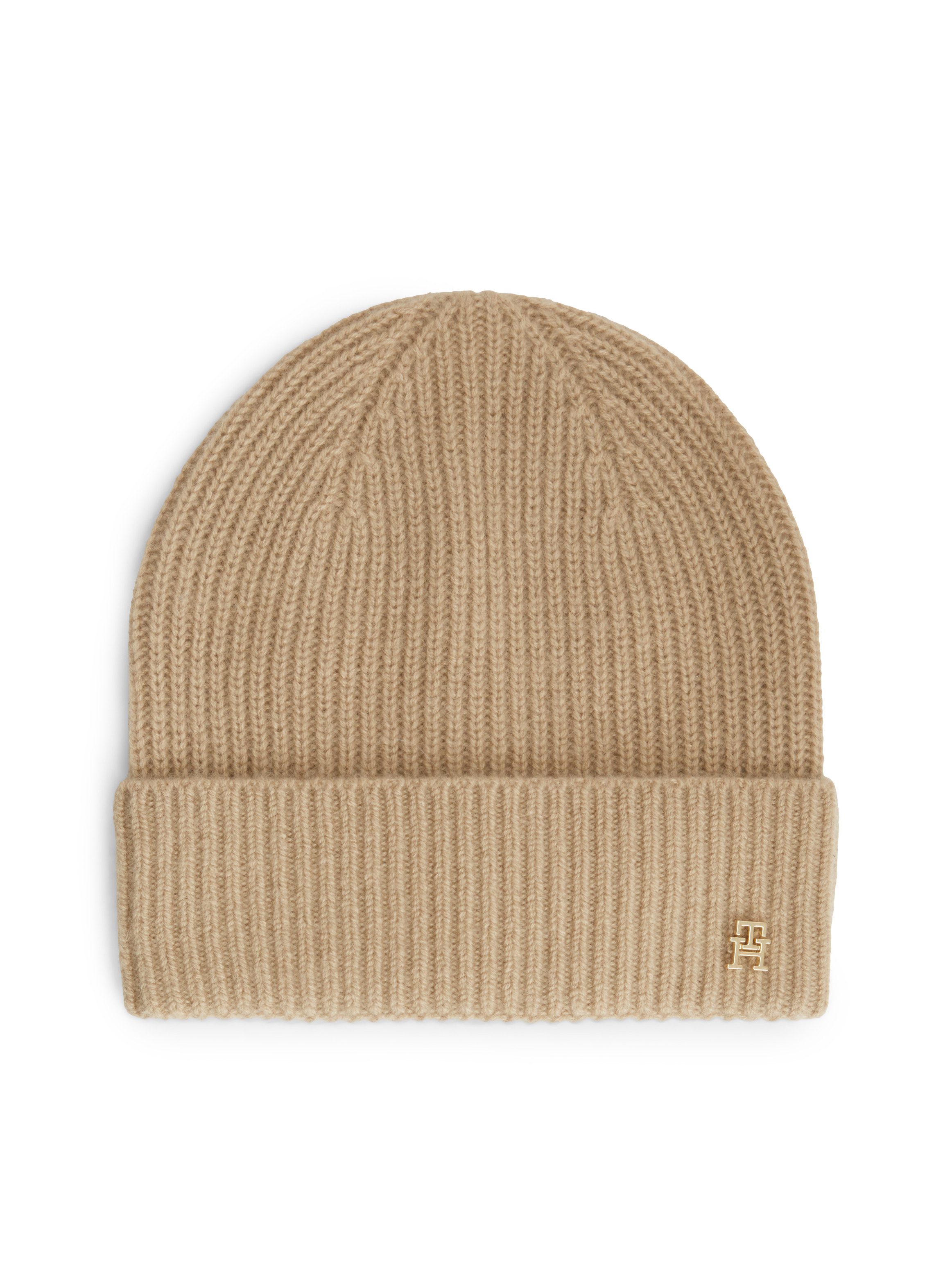 Tommy Hilfiger Beanie CASHMERE BEANIE Regular fit mit Markenlogoemblem