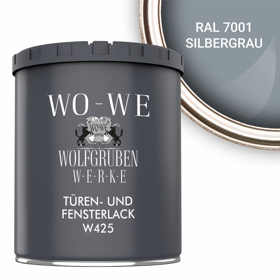 WO-WE Tür- und Fensterlack Türen und Fensterlack 3in1 Türenlack Klarlack Holzfenster Farbe Metall