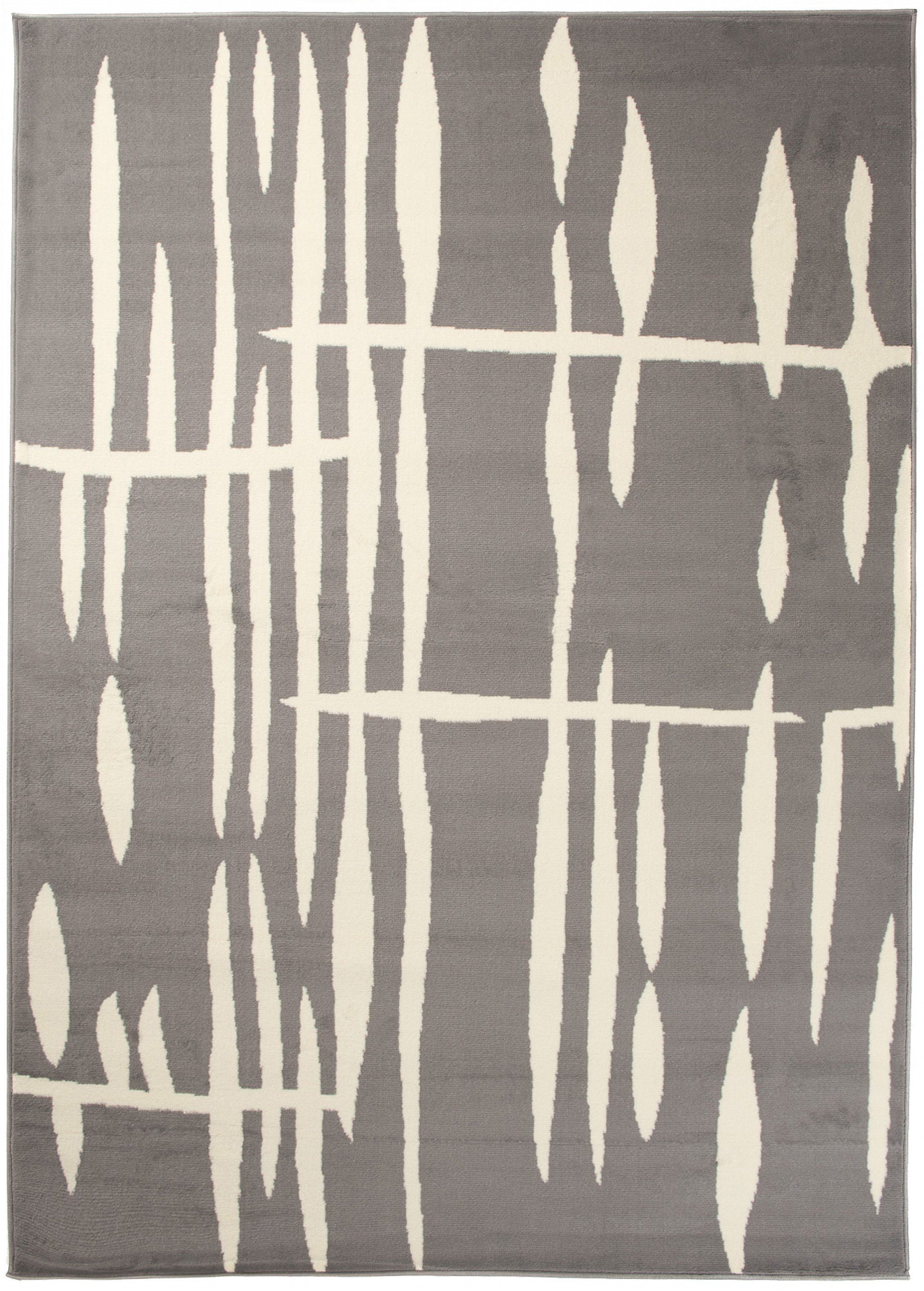 Mazovia Designteppich Modern Teppich Kurzflor Wohnzimmerteppich Robust und pflegeleicht GRAU, 250 x 300 cm, Fußbodenheizung,Allergiker geeignet,Farbecht,Pflegeleicht,Geometrisch