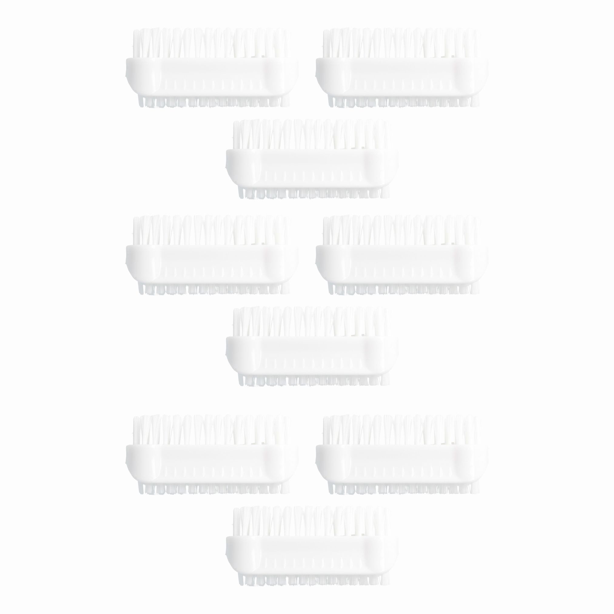 PARSA Beauty Nagelbürste Nagelbürsten Set, 9 Stück, weiß, beidseitig, flexible Borsten
