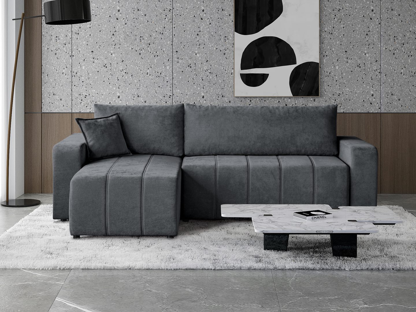 Beautysofa Ecksofa MORI, universelle Seite, mit günstig online kaufen