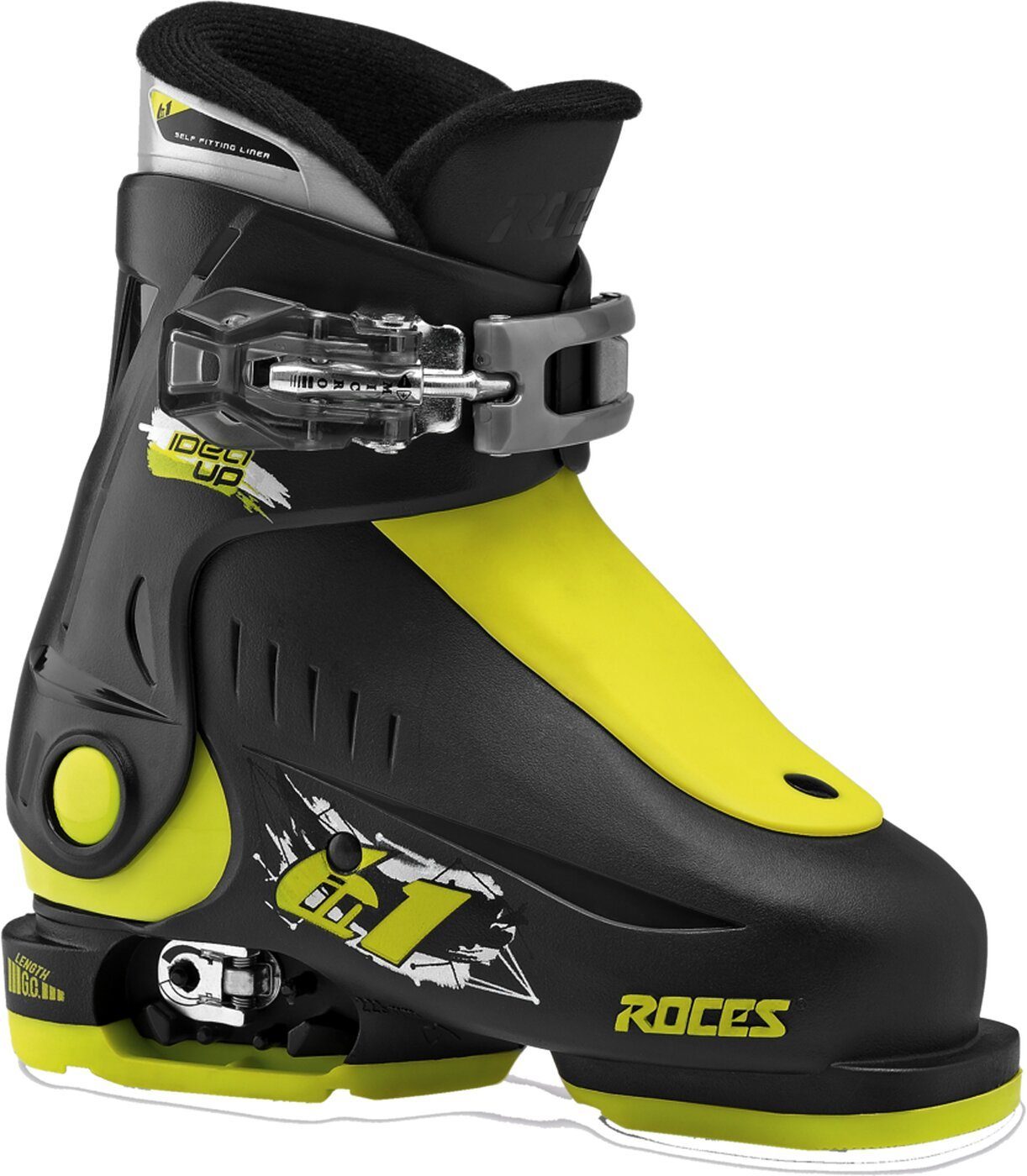 Roces IDEA UP 16.0-18.5 NOS Kinder Skischuh Skistiefel Langlauf Roces Skischuh 00018 black-lime