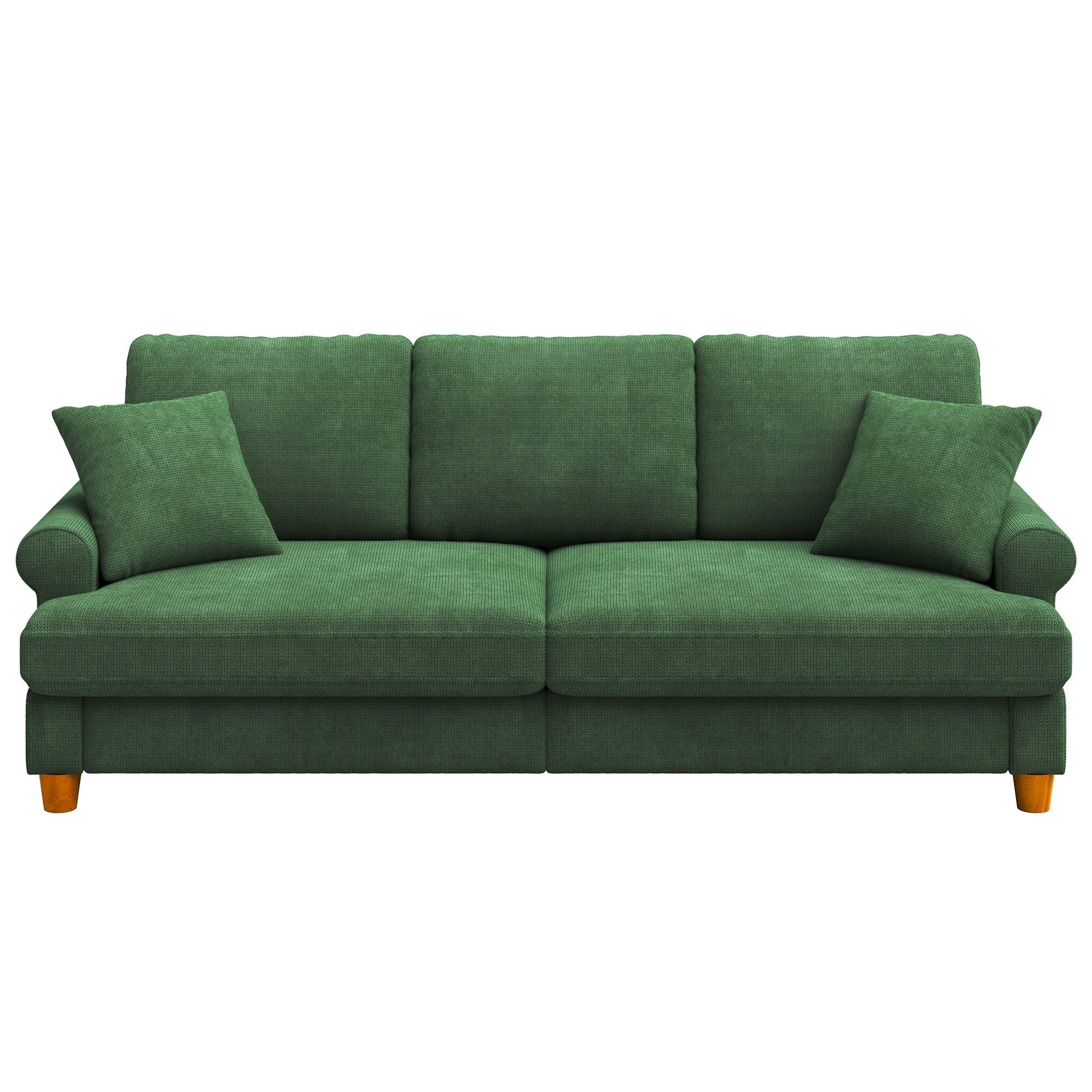 ToteBox Big-Sofa Dreisitzer Chenille Sofa 220cm Federkern + Massivholz+Atmungsaktiv