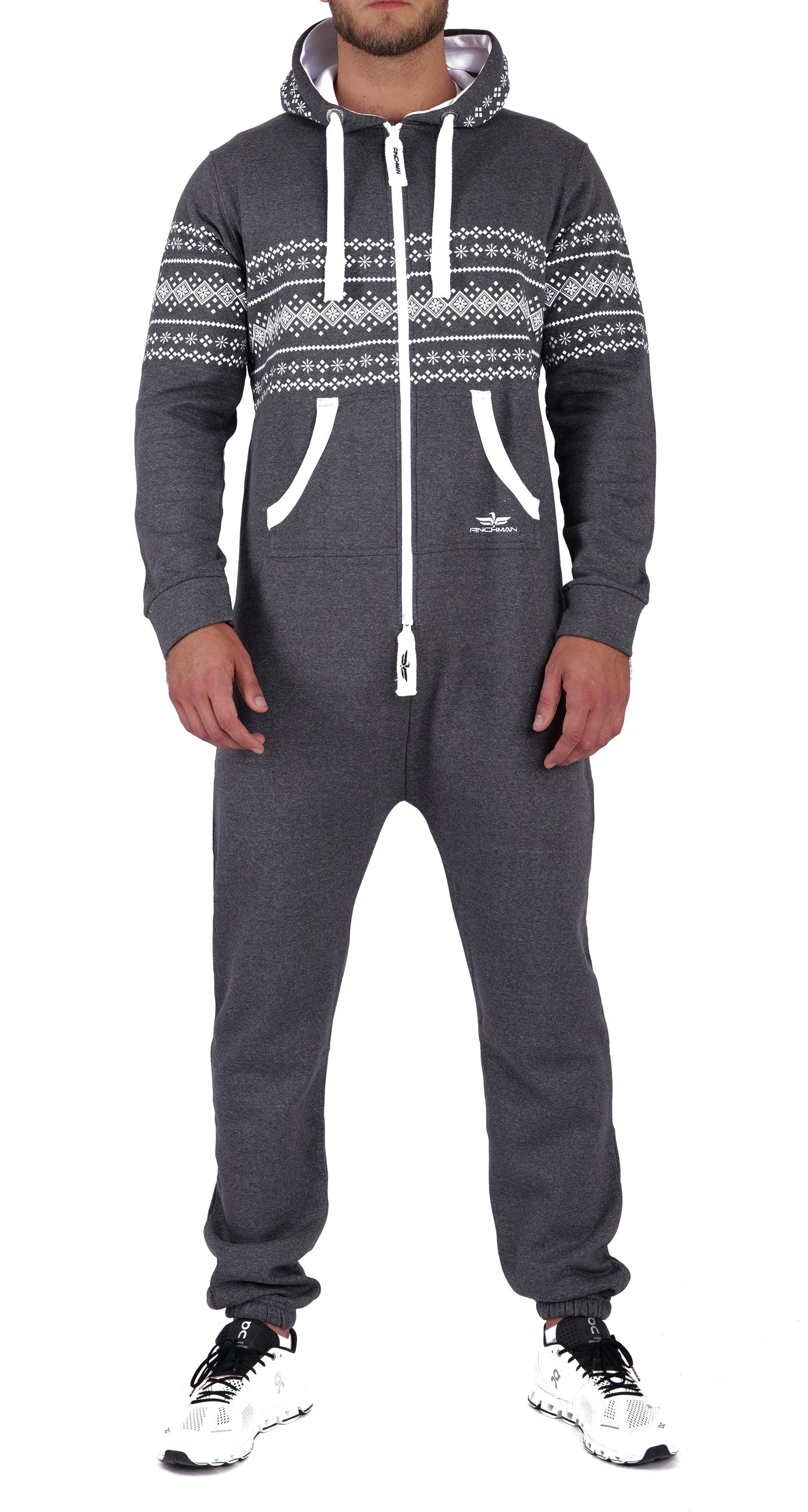 Finchman Jumpsuit Azteken Muster Herren Jumpsuit Overall FM117 Jogging Training Anzug