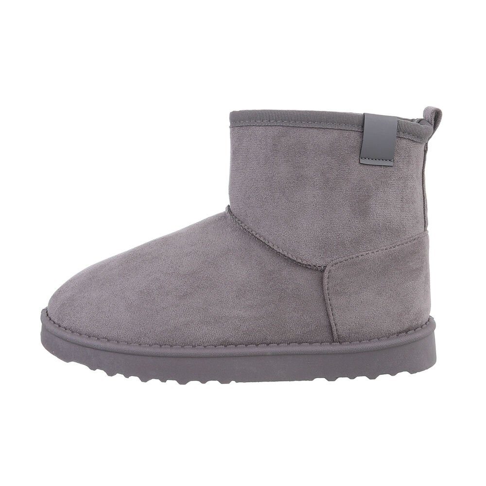 Ital-Design Damen Snowboots Freizeit Snowboots (84989675) Flach Flache Stiefeletten in Grau