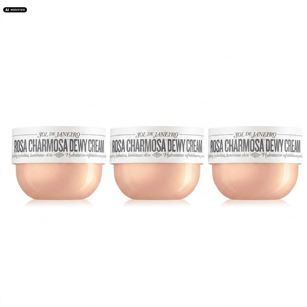 Sol de Janeiro Körpercreme Sol de Janeiro Rosa Charmosa Dewy Cream 3er Set, Vorteilspack mit drei Feuchtigkeitscremes