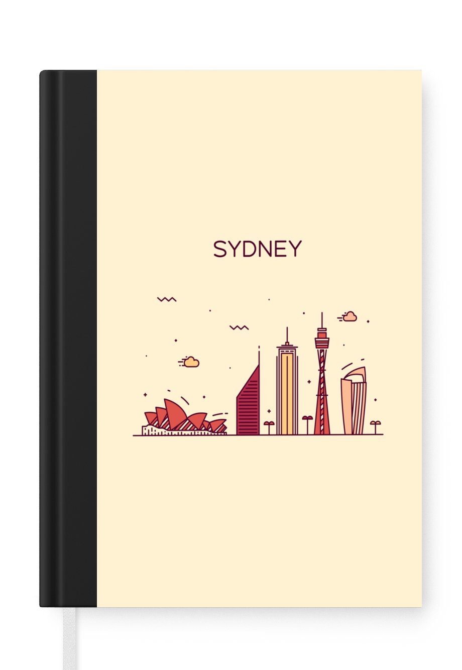 - Tagebuch, A5, Merkzettel, Seiten, MuchoWow Notizbuch Sydney Haushaltsbuch Journal, 98 Notizheft, Skyline - Australien,