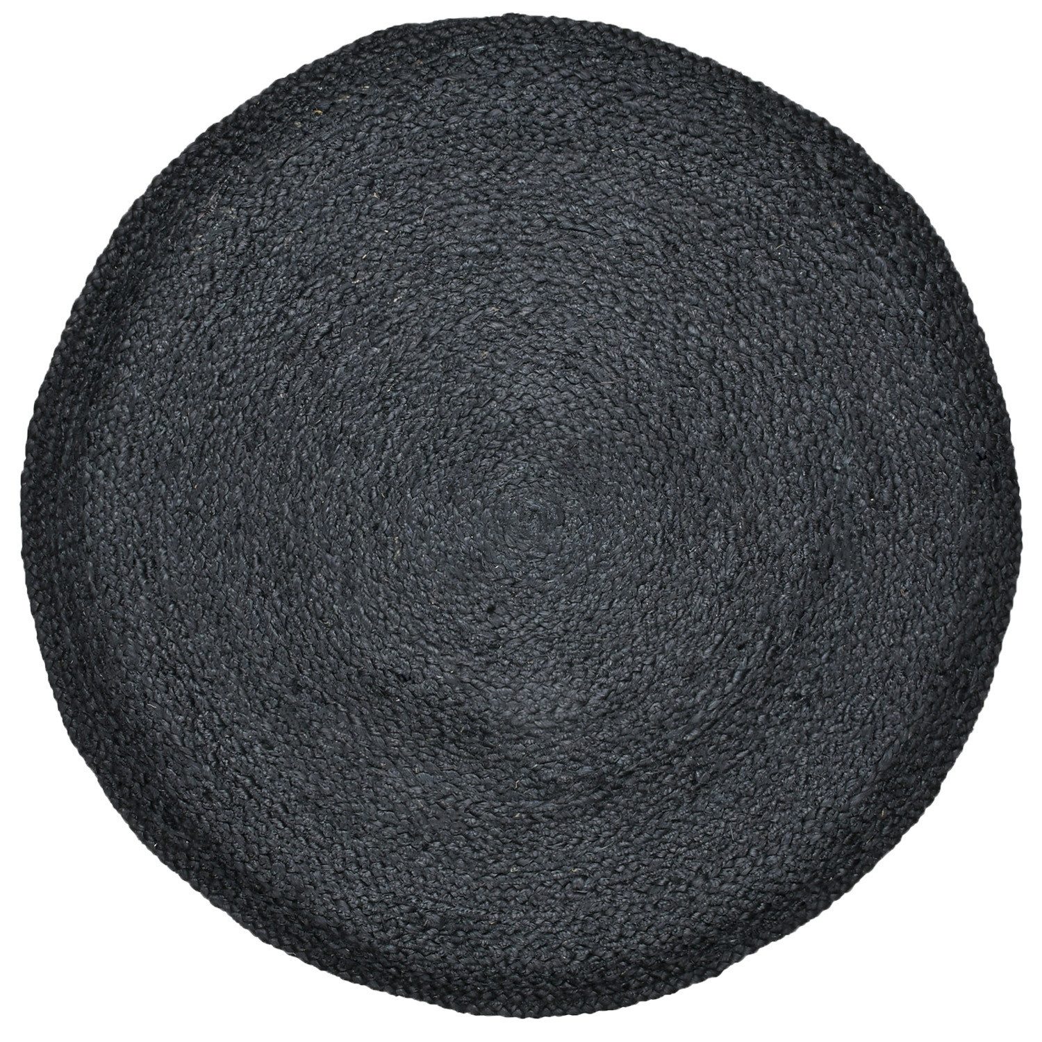 Marrakesch Orient & Mediterran Interior Teppich Boho Teppich Abrila handgefertigt aus Jute in Schwarz 100 cm im Trend, Höhe: 1 mm, Handarbeit