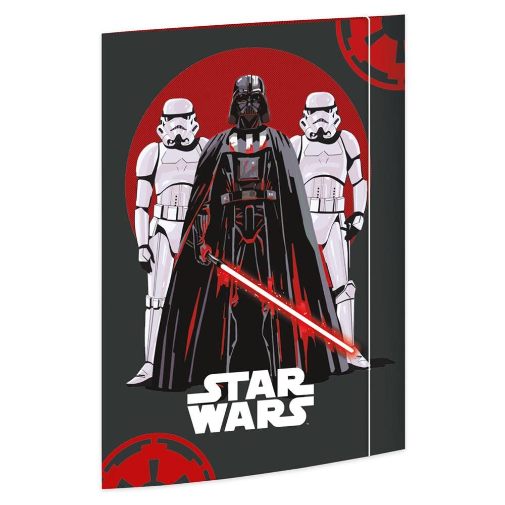 RNK Verlag Organisationsmappe Zeichenmappe Star Wars DIN A3 mit Gummizugverschluss (Zeichenmappe, Mit 3 Einschlagklappen, Gummizug und bedruckter Innenseite), 3 Einschlagklappen, Gummizug, bedruckte Innenseite