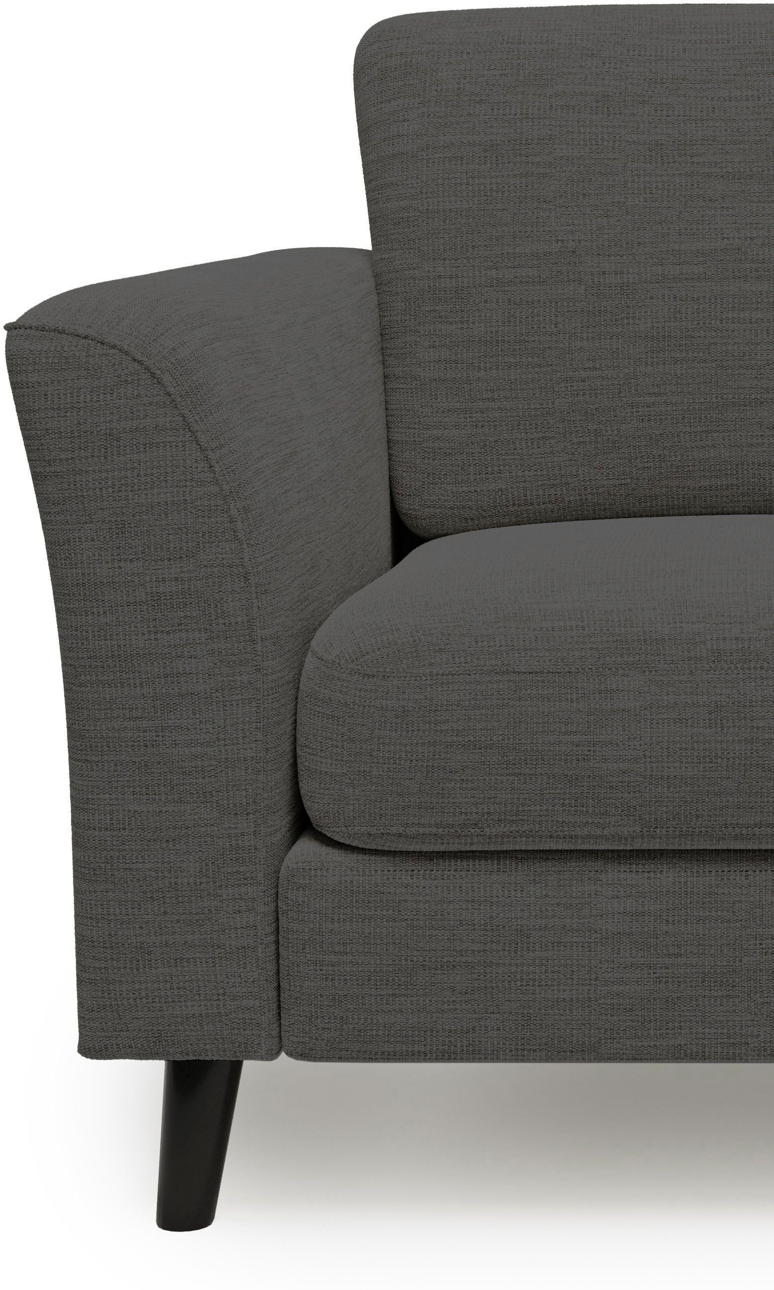 Home affaire Sessel Gröde, weicher Sitzkomfort, schwarzen aus Holzfüßen grey