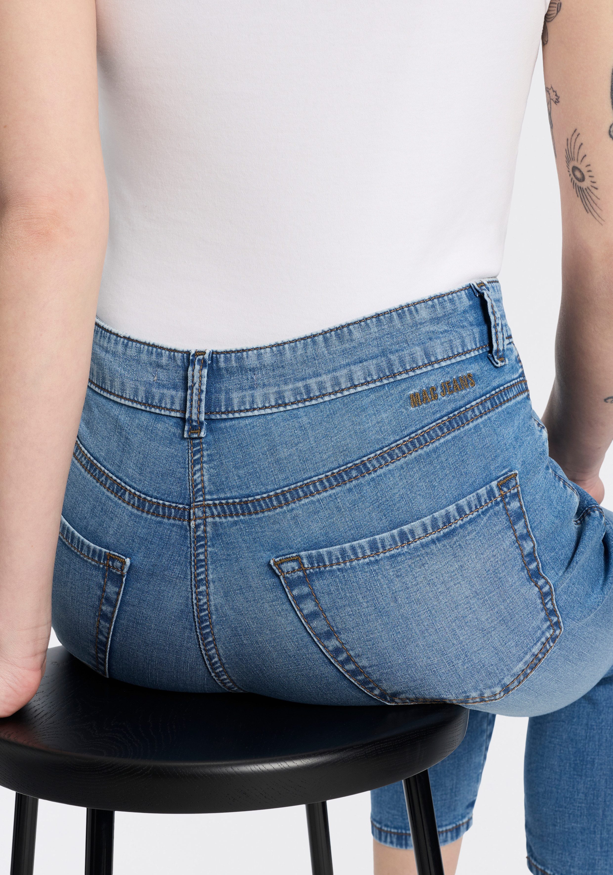 MAC Ankle-Jeans Slim 7/8 Kontrastfarbene Nähte
