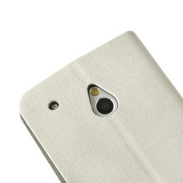 König Design Handyhülle HTC One Mini, HTC One Mini Handyhülle Backcover Weiß