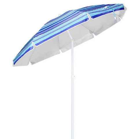 Sonnenschirm blau rund 180 cm UV 50+, ohne Schirmständer, abknickbar