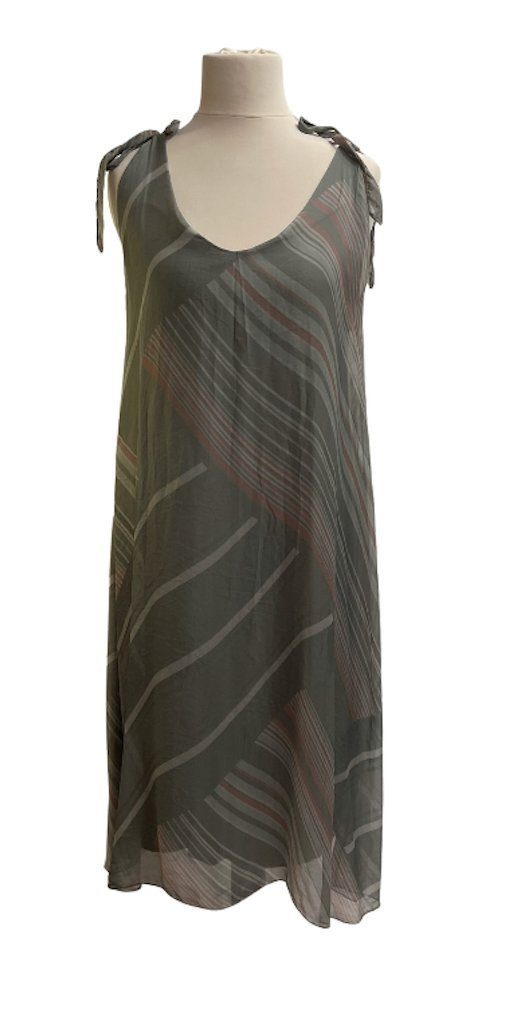 BZNA Sommerkleid Ibiza Empire Seidenkleid gestreift