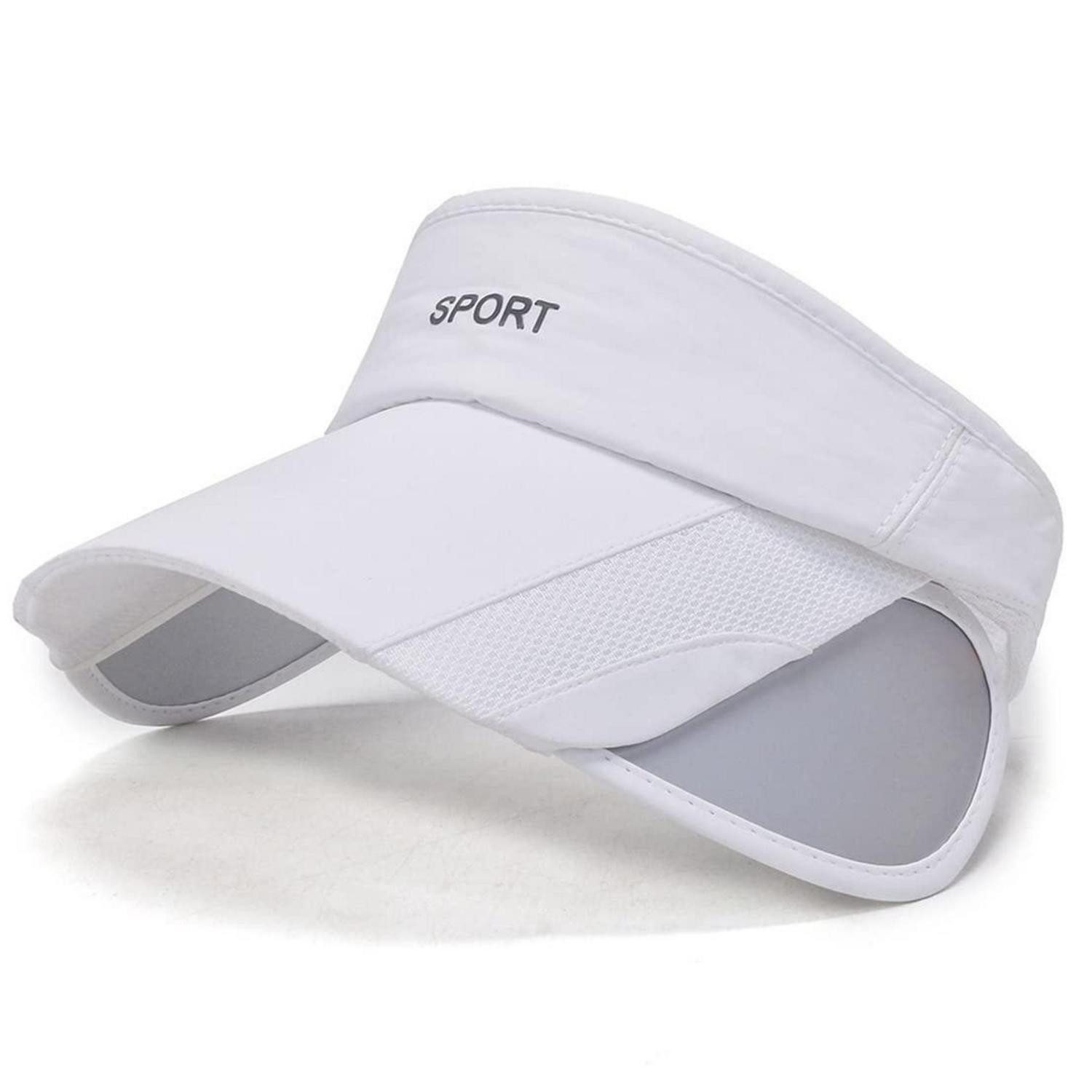LuxusKollektion Visor Visor Cap Damen Herren Visier Sonnenhut Golf UV Einheitsgröße 1 Weiß