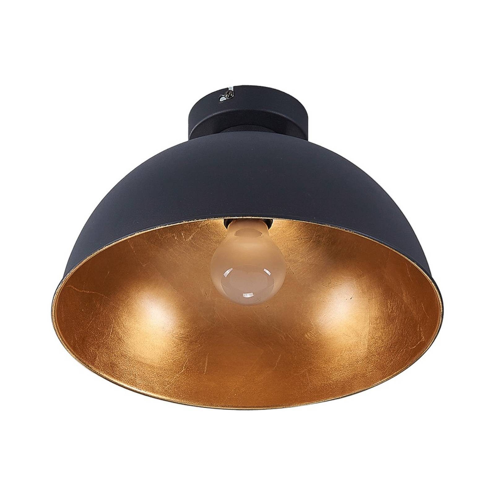 Lindby Deckenleuchten Lya, Metall, Schwarz IP20, 1 x 60 W
