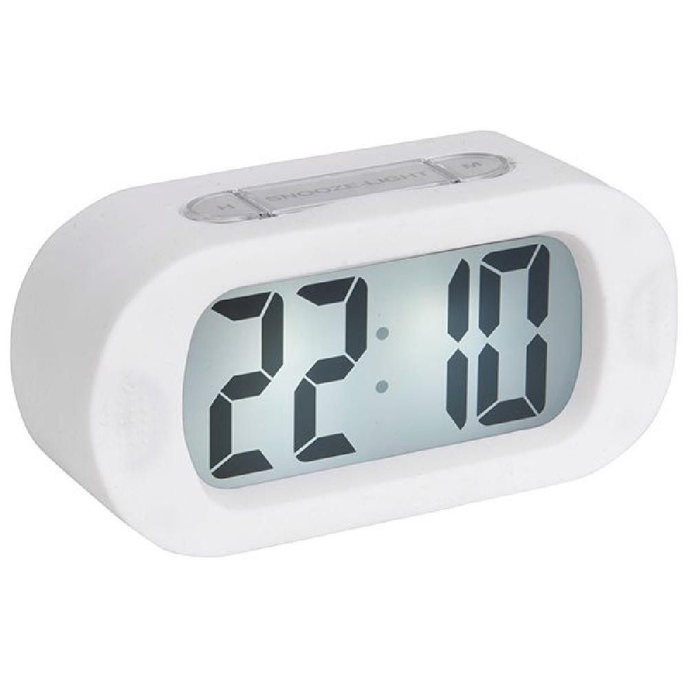 Uhr Wecker Gummy Rubberized Weiß