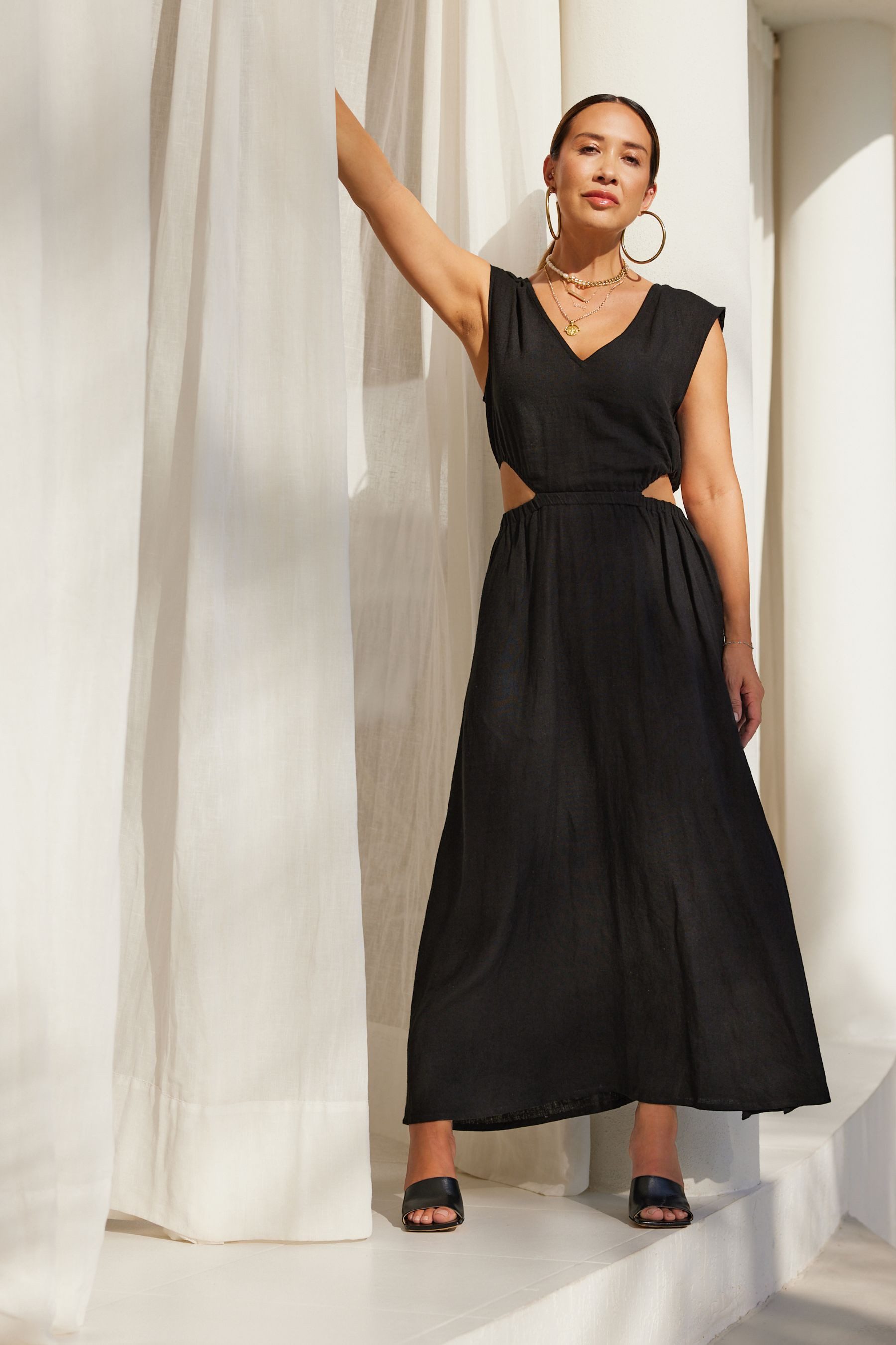 Myleene Klass Maxikleid Myleene Klass Leinenkleid günstig online kaufen