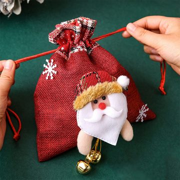 AFAZ New Trading UG Geschenkpapier Niedliche Weihnachts-Apfeltüte, Geschenktüte für Heiligabend, (1St)
