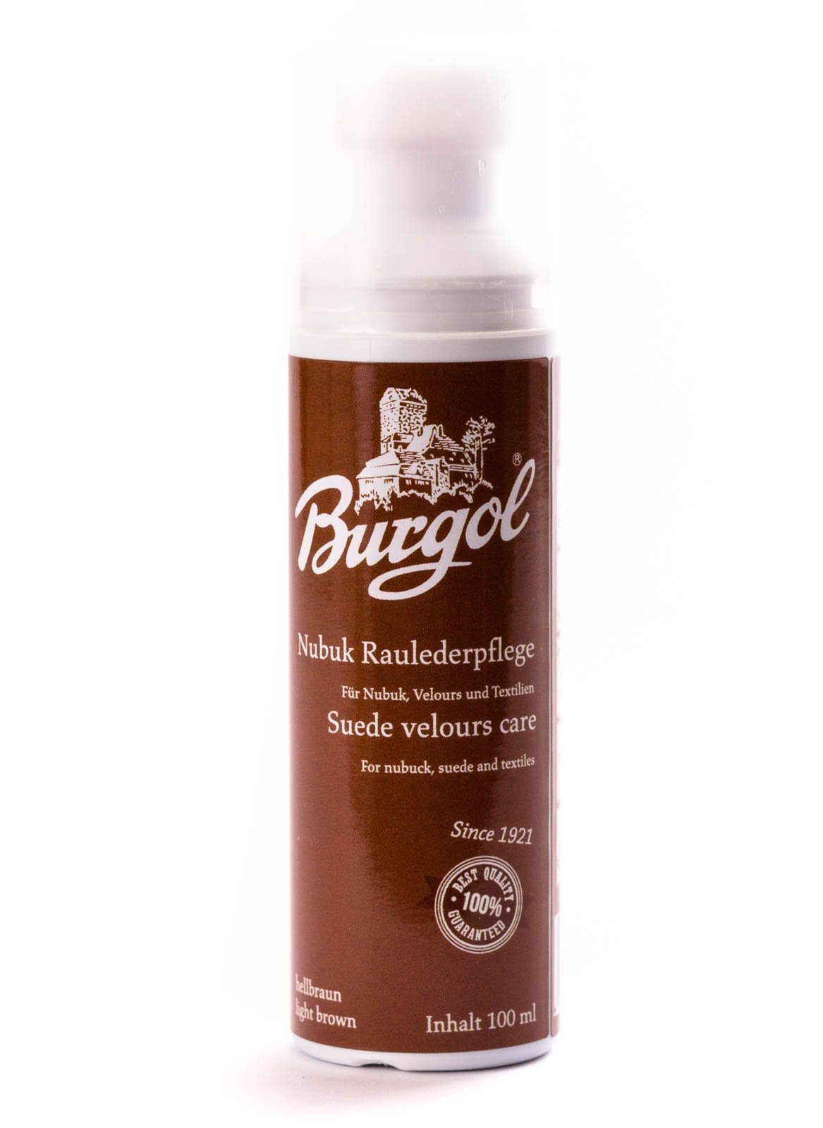 Burgol BURGOL Nubuk-Rauhlederpflege Wildleder 100ml Lederpflege Hellbraun