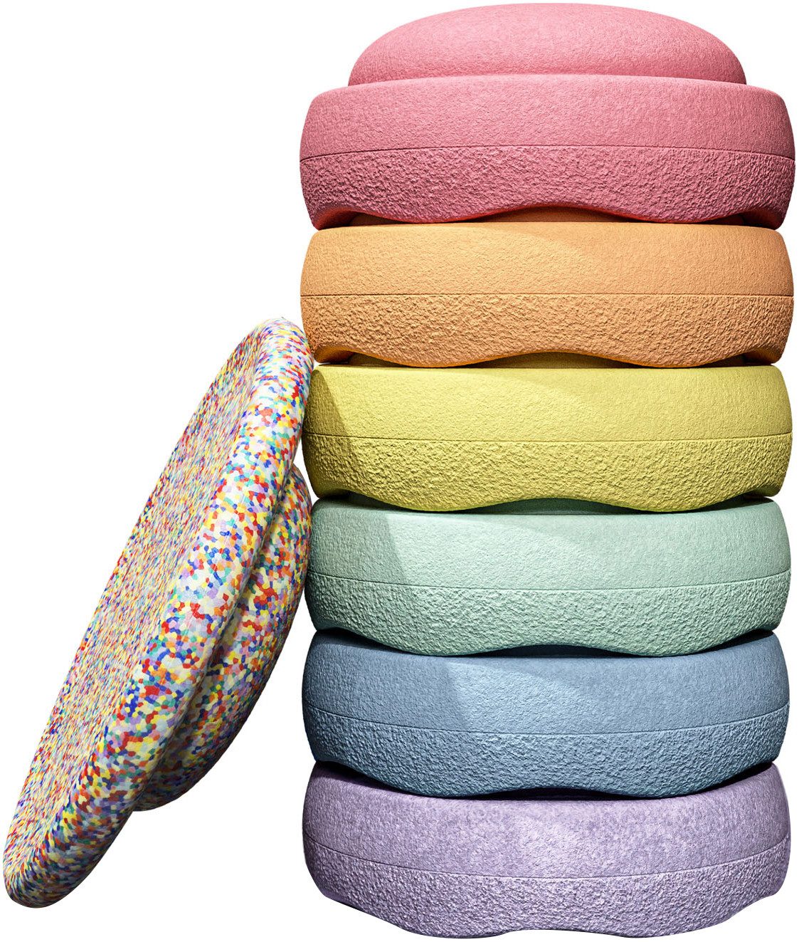 Stapelstein Balancetrainer Stapelstein® Rainbow Set pastel, inklusive Balance Board