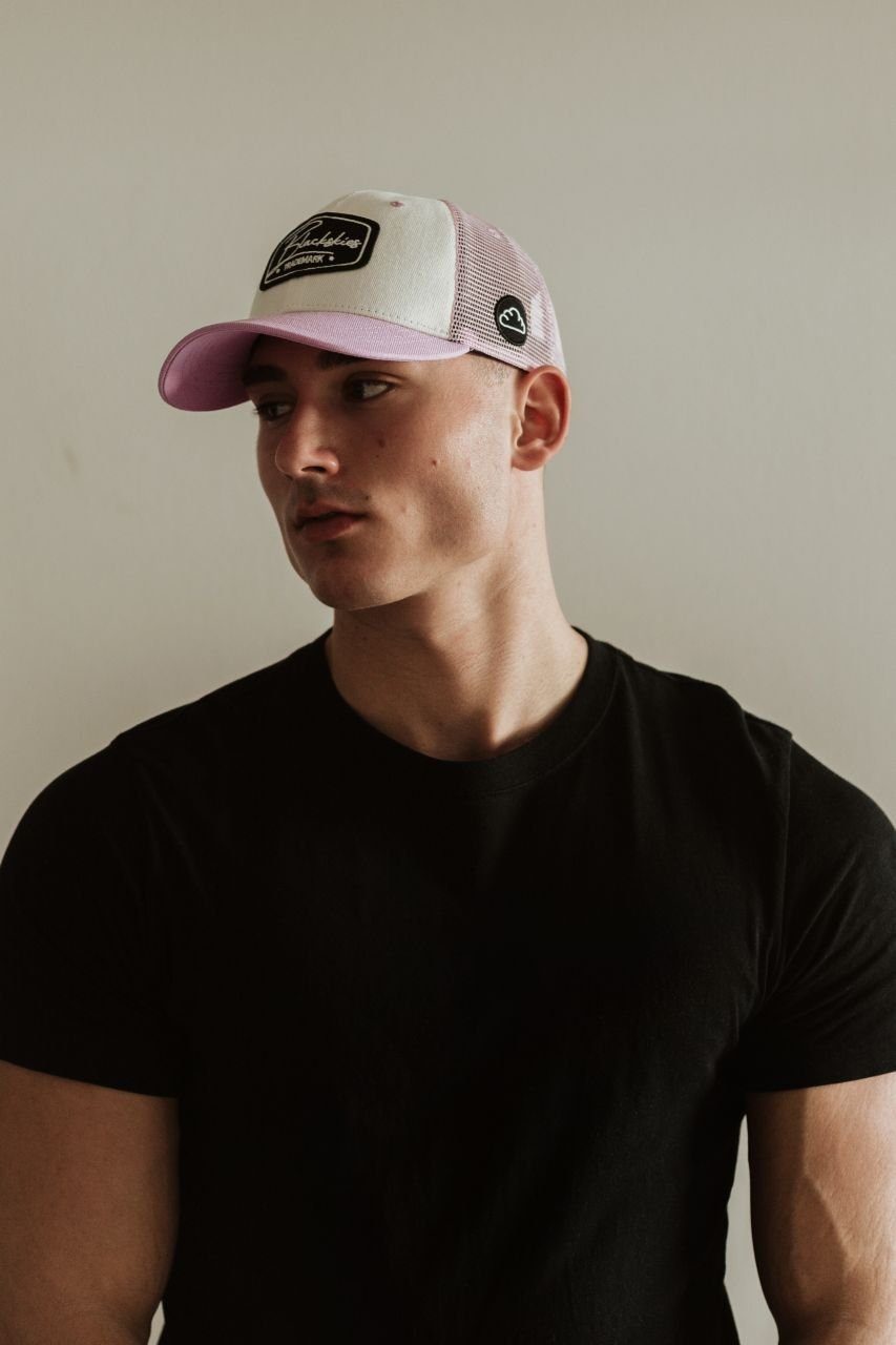 Blackskies Baseball Cap Race Baseball Cap Weiß-Rosa