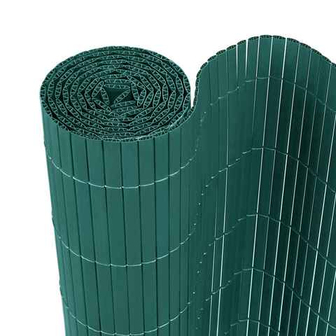 AUFUN Balkonsichtschutz Sichtschutzmatte PVC mit verstärkter Grün (Konstruktion Sichtschutzzaun Garten Sichtschutzzaun) Kein Bohren erforderlich