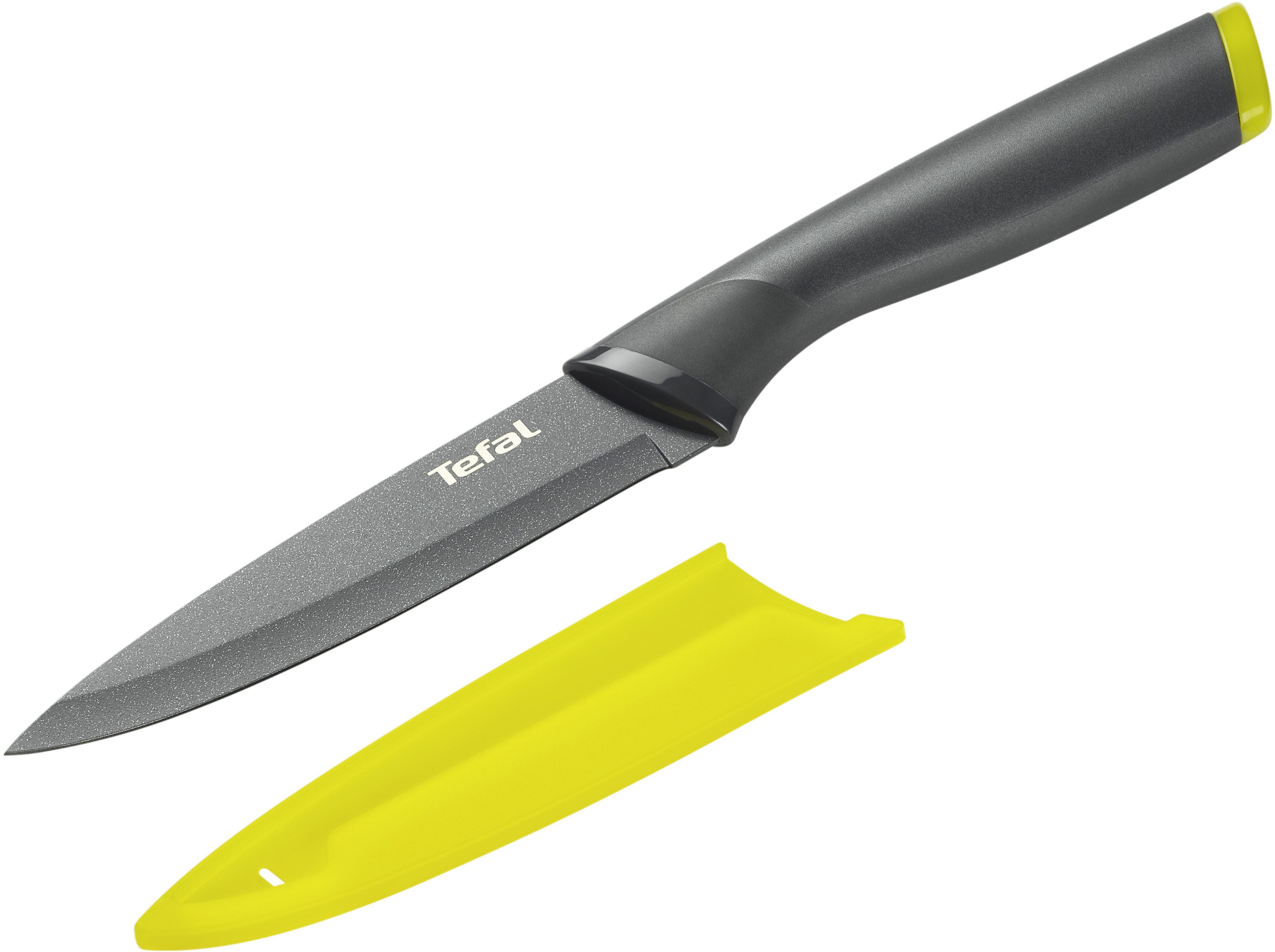 Tefal Universalküchenmesser Fresh Kitchen, 12 cm, Klingen aus rostfreiem Stahl, Titan-Versiegelung, Klingenschutz