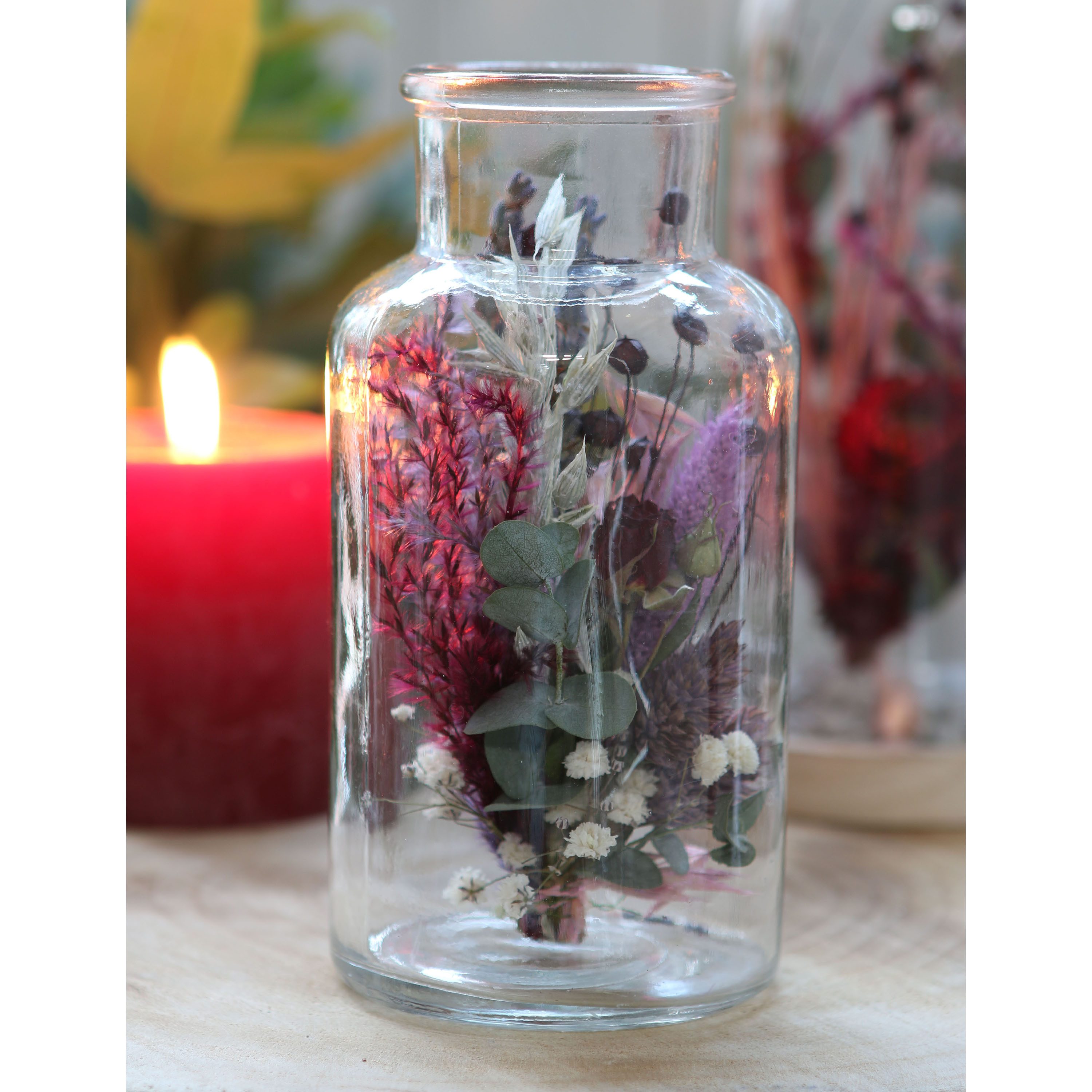 Annastore Dekovase Glasflaschen - Apothekerflaschen - Vasen - Gewürzgläser, Glasvase, Blumenvase