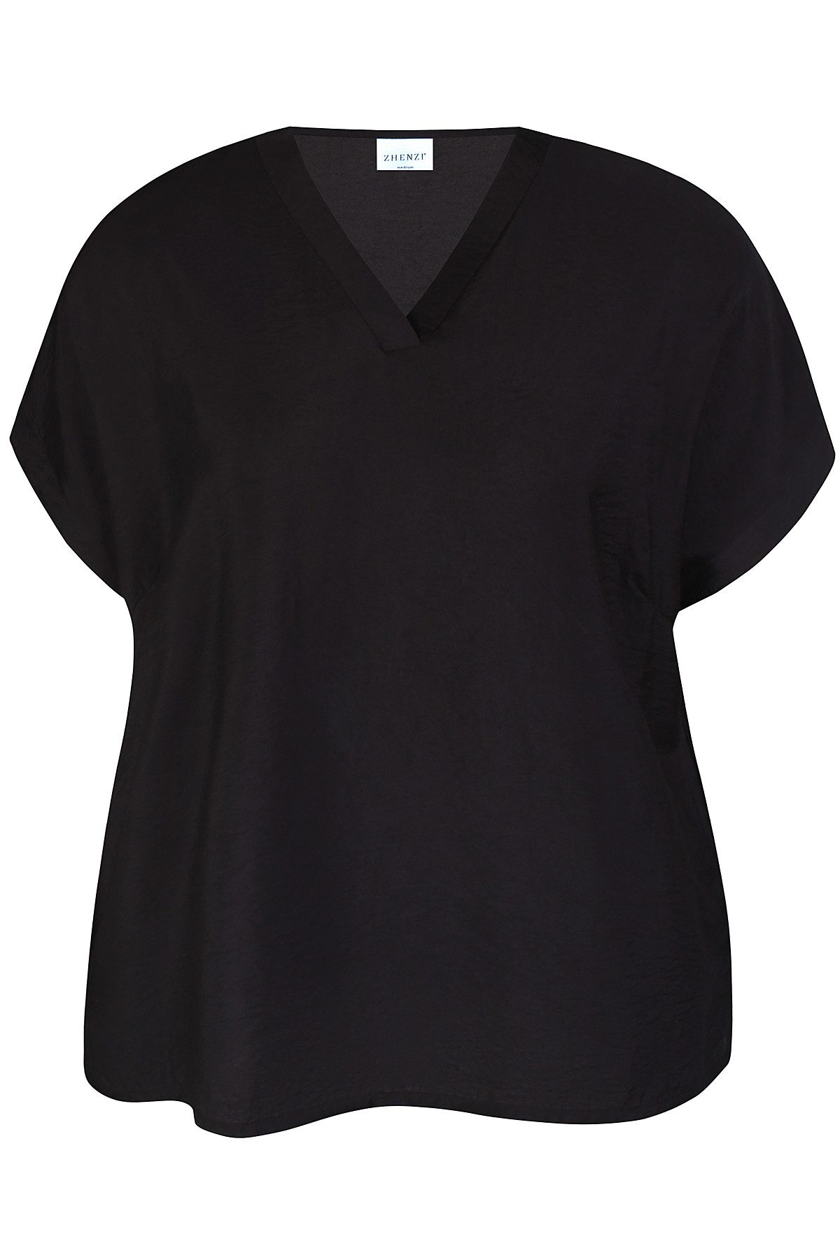 Zhenzi Kurzarmbluse Bluse Mari black kurz günstig online kaufen