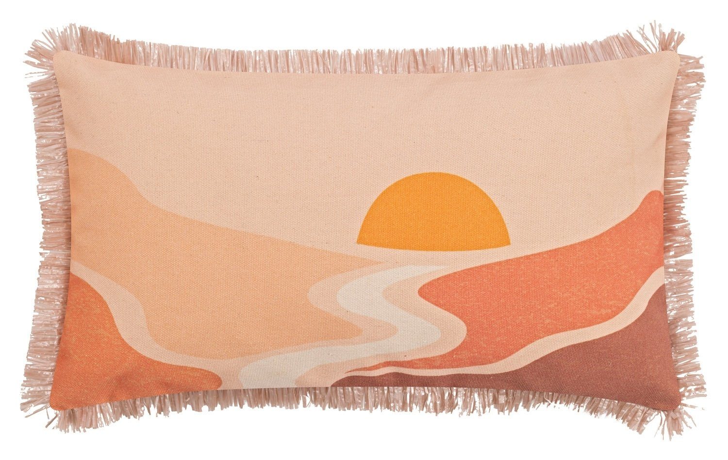 Kissenhülle SUNRISE, Rosa, Sonne, Baumwolle, 30 x 50 cm, Magma Heimtex (1 Stück)