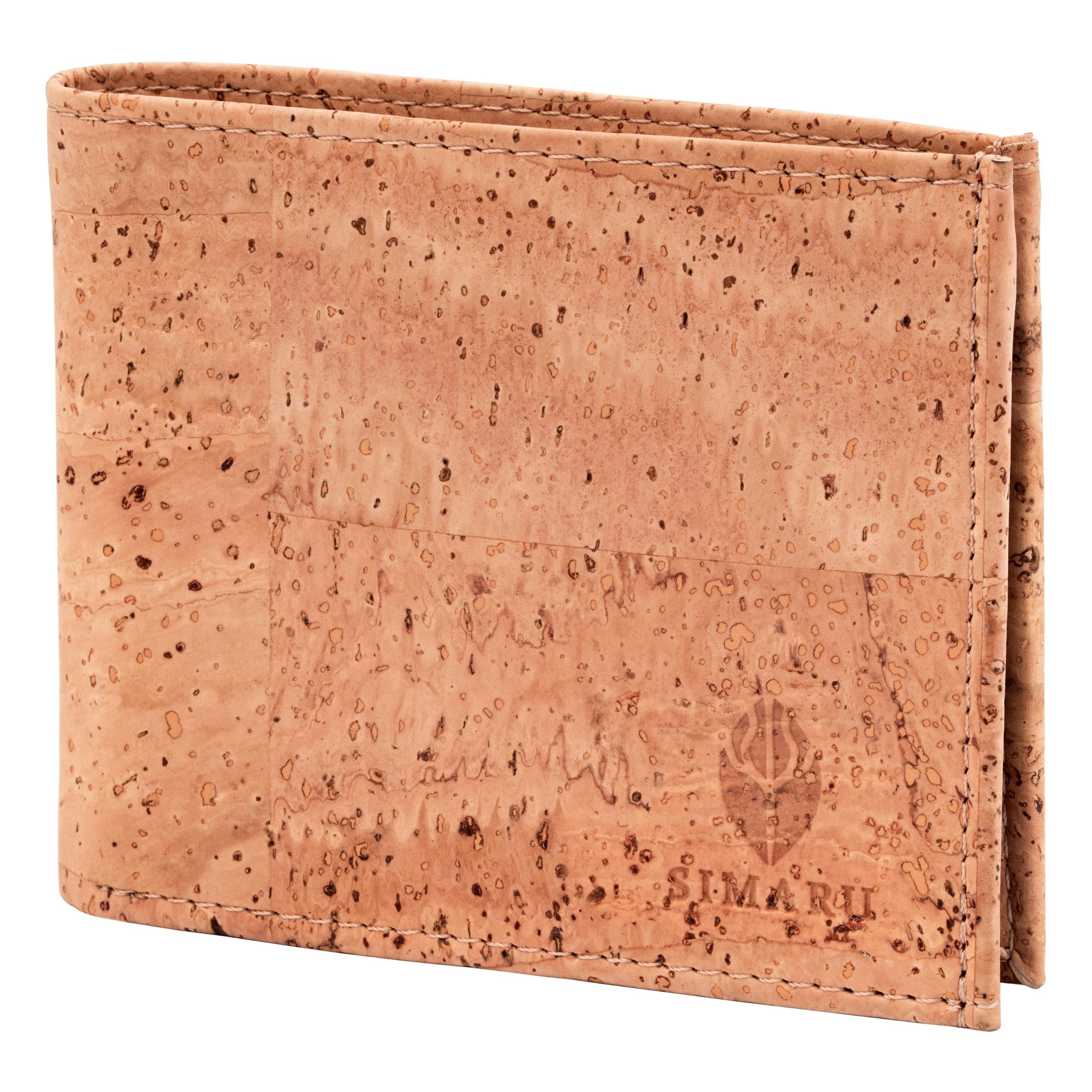 Simaru Geldbörse Cyrus (Brieftasche, 1-tlg., aus Premin Kork, Vegan, Wasserdicht), handgefertigt in Polen, Made in EU